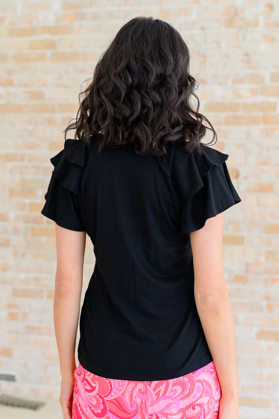I'll Allow It Flutter Sleeve Tee In Black - 4/28/2025 - Image 4