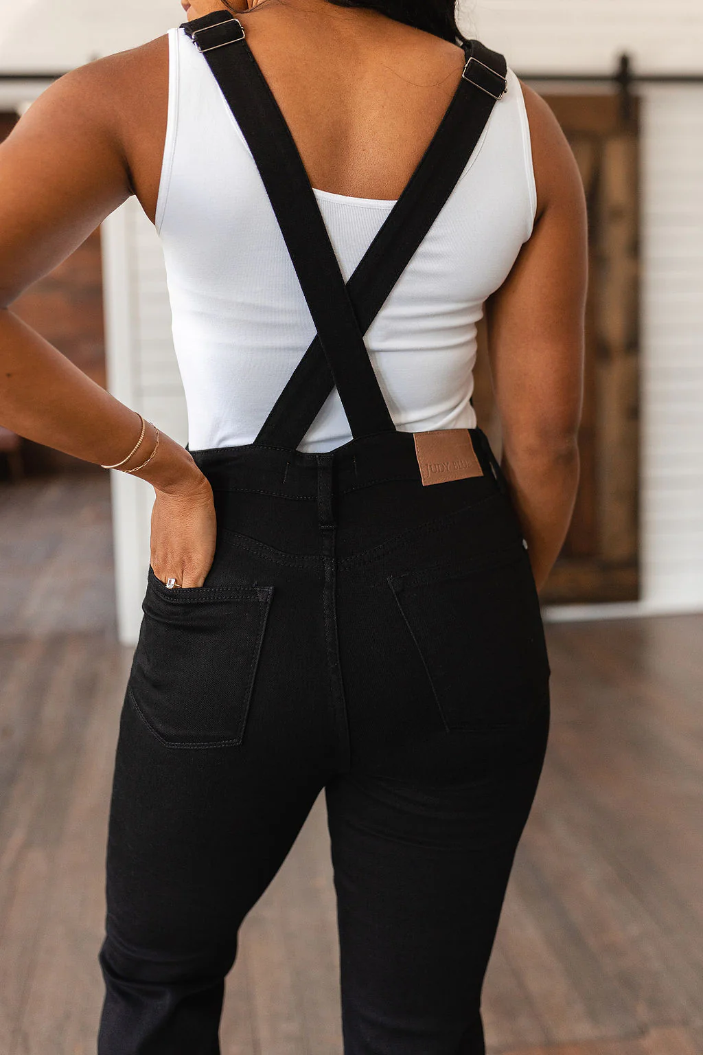 Imogene Control Top Retro Flare Overalls in Black - 6/21/2023 - Image 3