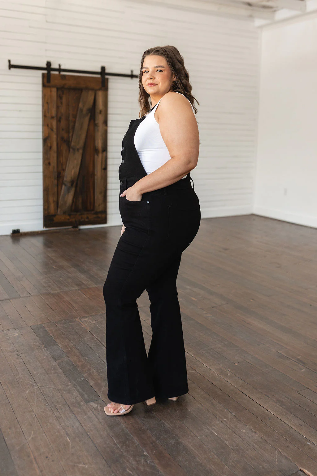 Imogene Control Top Retro Flare Overalls in Black - 6/21/2023 - Image 5
