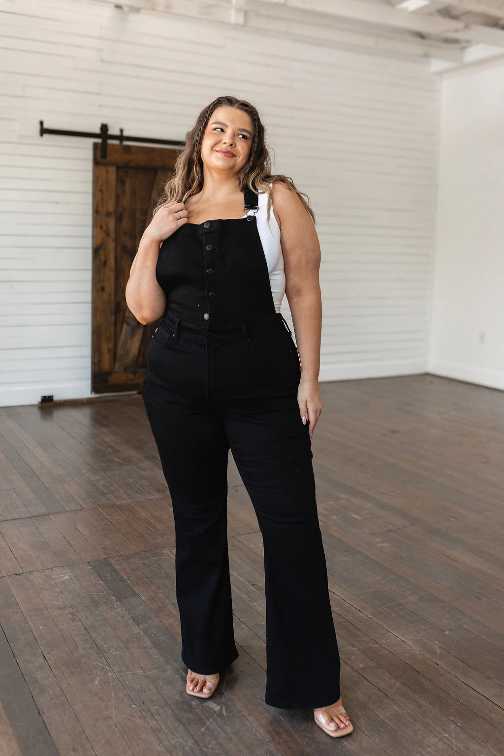 Imogene Control Top Retro Flare Overalls in Black - 6/21/2023 - Image 7