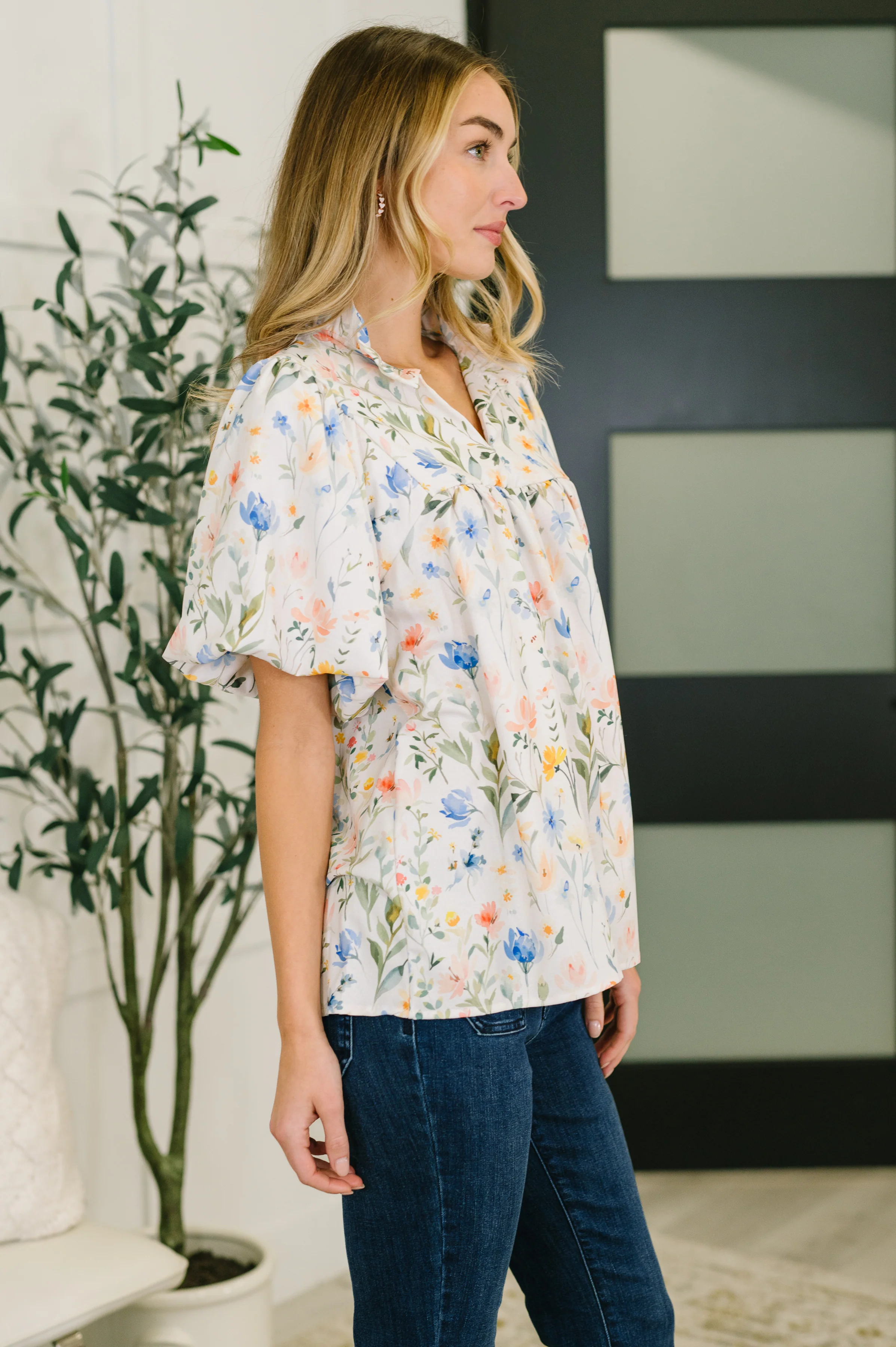 In All This Time Notch Neck Floral Blouse - 7/16/2026 - Image 4