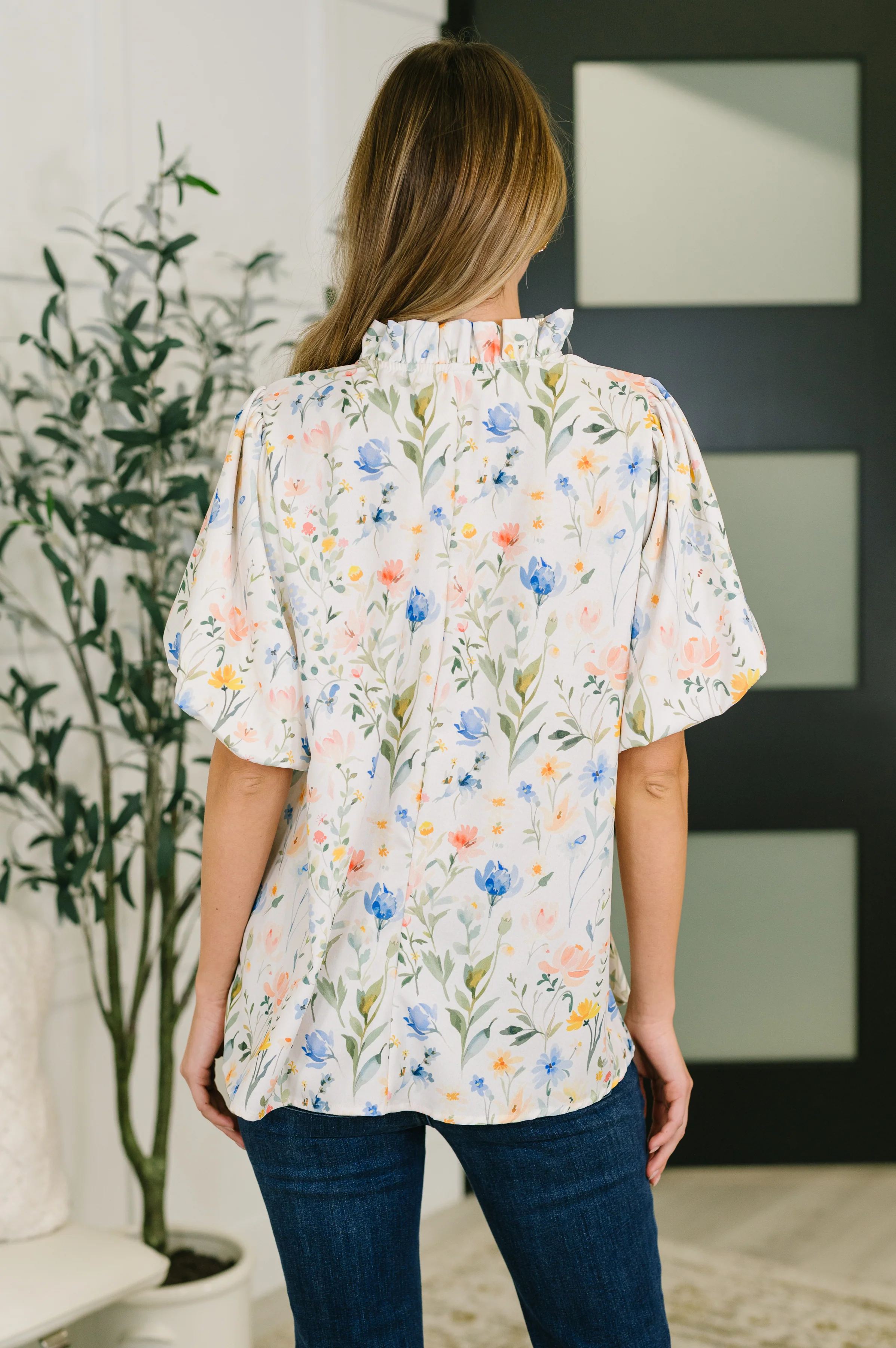 In All This Time Notch Neck Floral Blouse - 7/16/2026 - Image 5