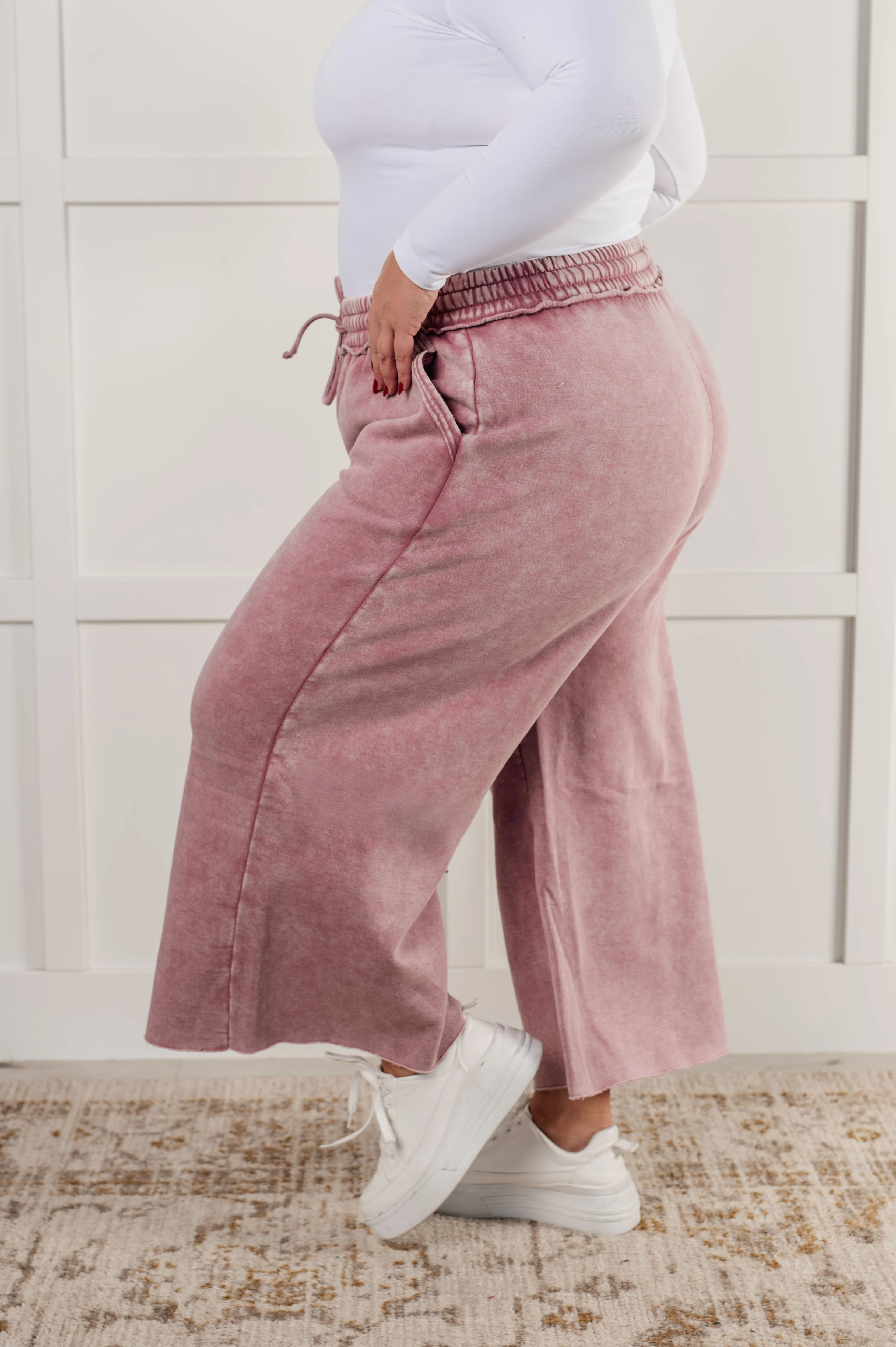 In or Out Wide Leg Cropped Pants in Light Rose - 12/18/2024 - Image 7