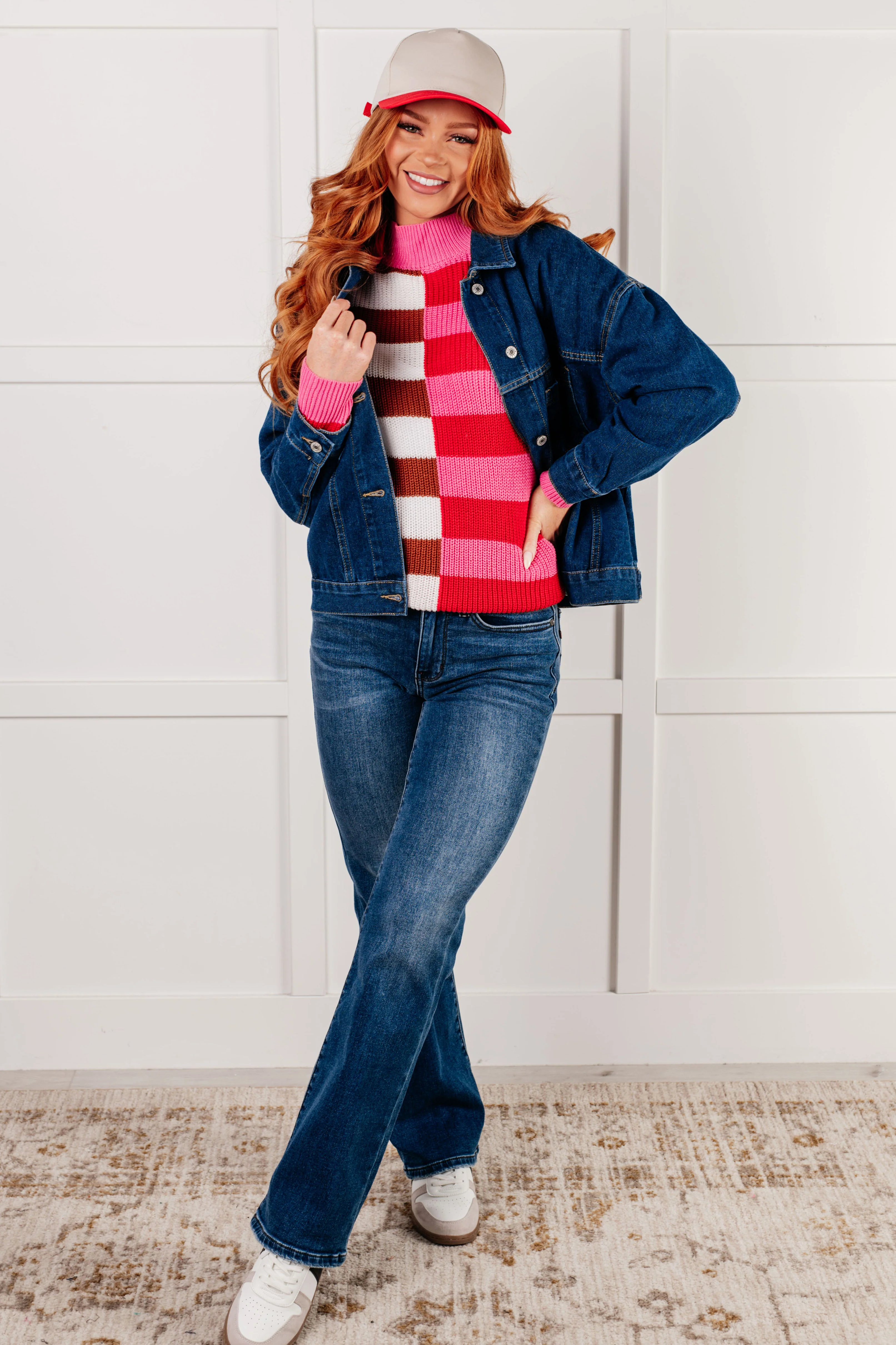 In Your Lane Color Blocked Stripe Sweater - 10/27/2025 - Image 4