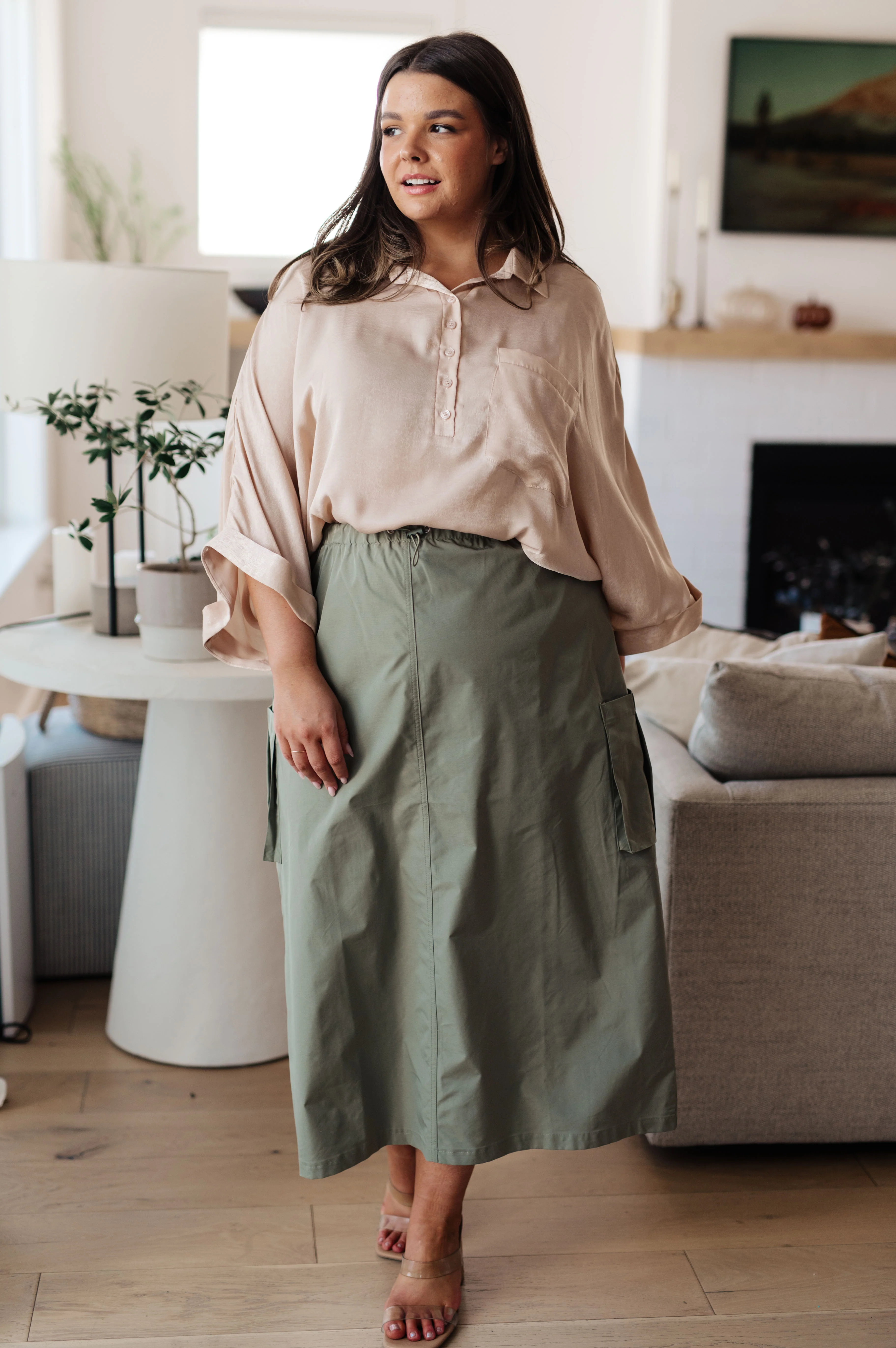 In Your Thoughts Oversized Dolman Sleeve Top in Champagne - 9/29/2025 - Image 5