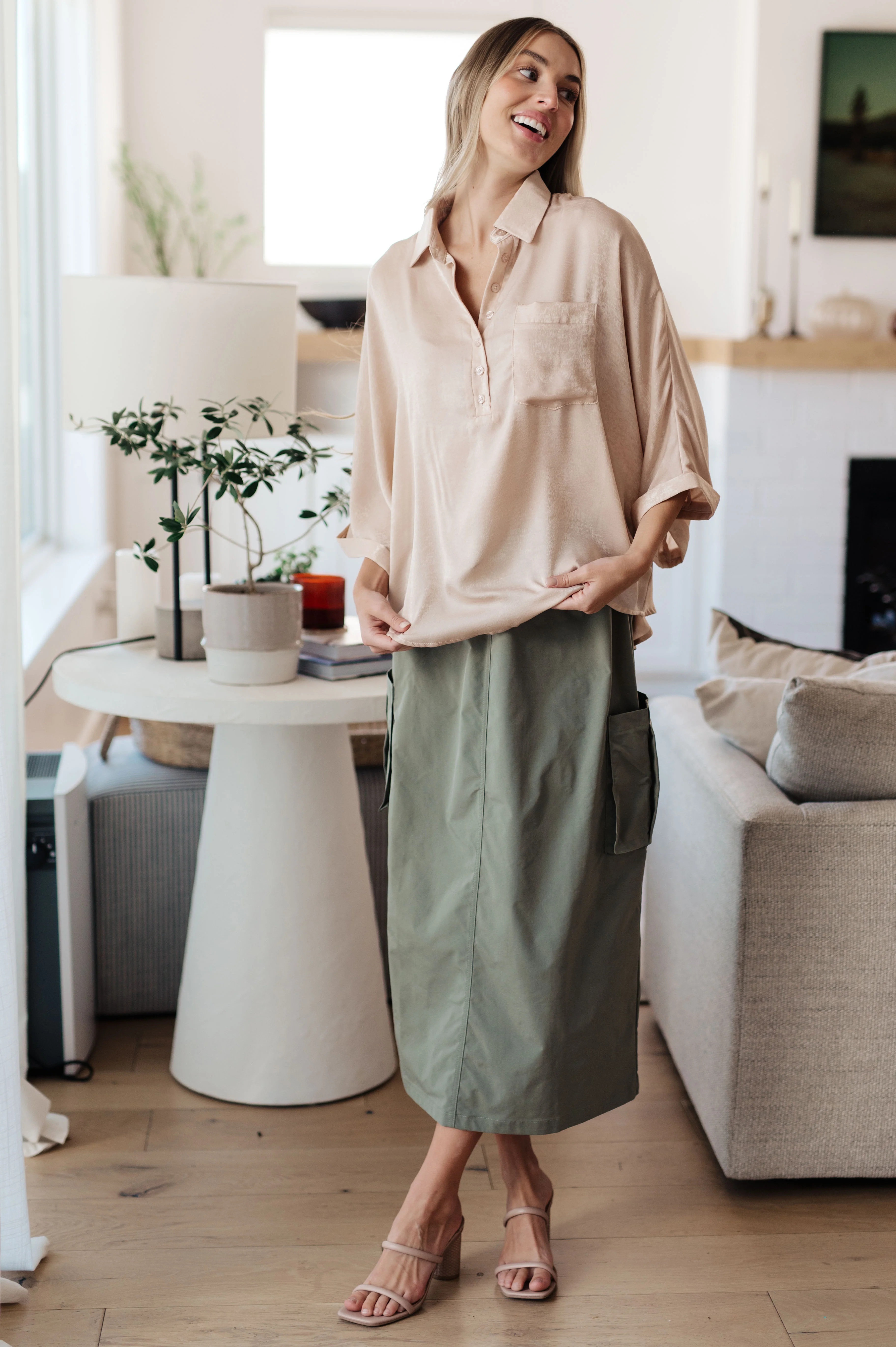 In Your Thoughts Oversized Dolman Sleeve Top in Champagne - 9/29/2025 - Image 7