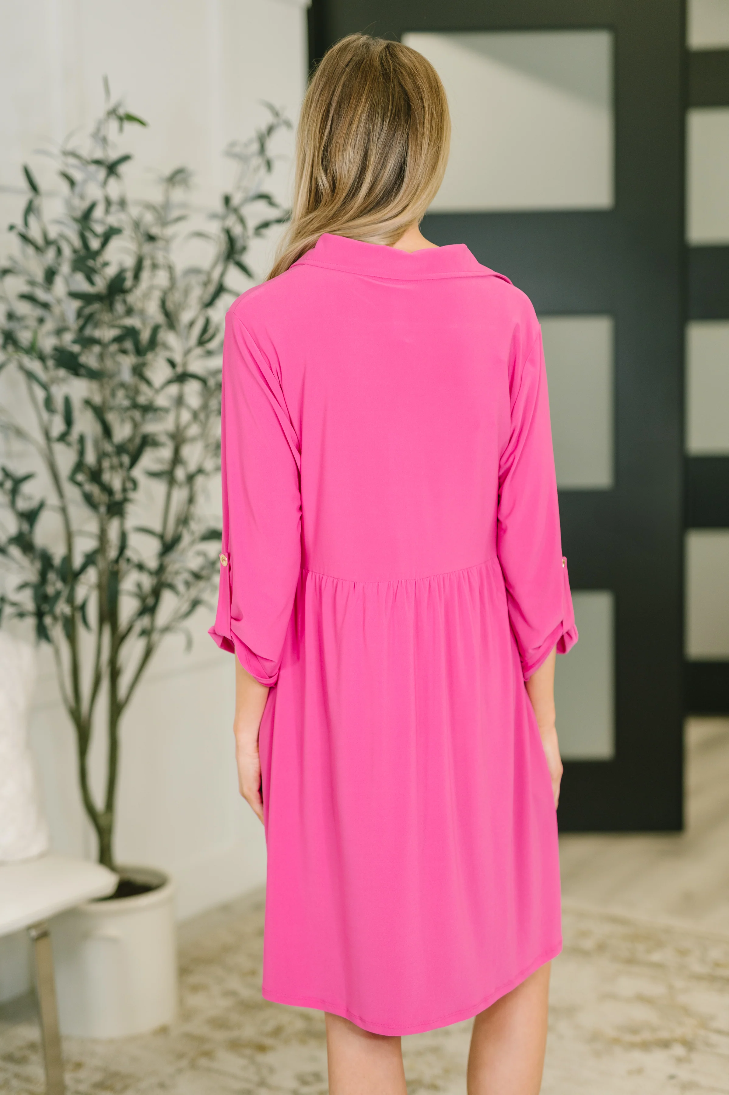 Inspire Collared Neck Dress in Runway Pink - 2/13/2026 NEW - Image 5