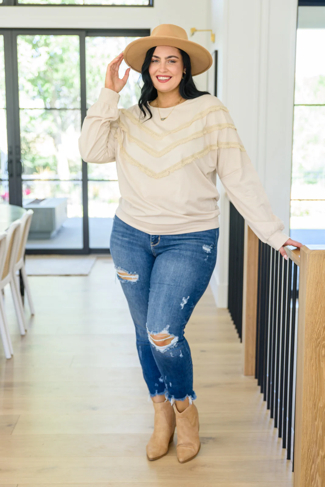 Into The Fringe Top in Beige - 10/21/2021 - Image 2