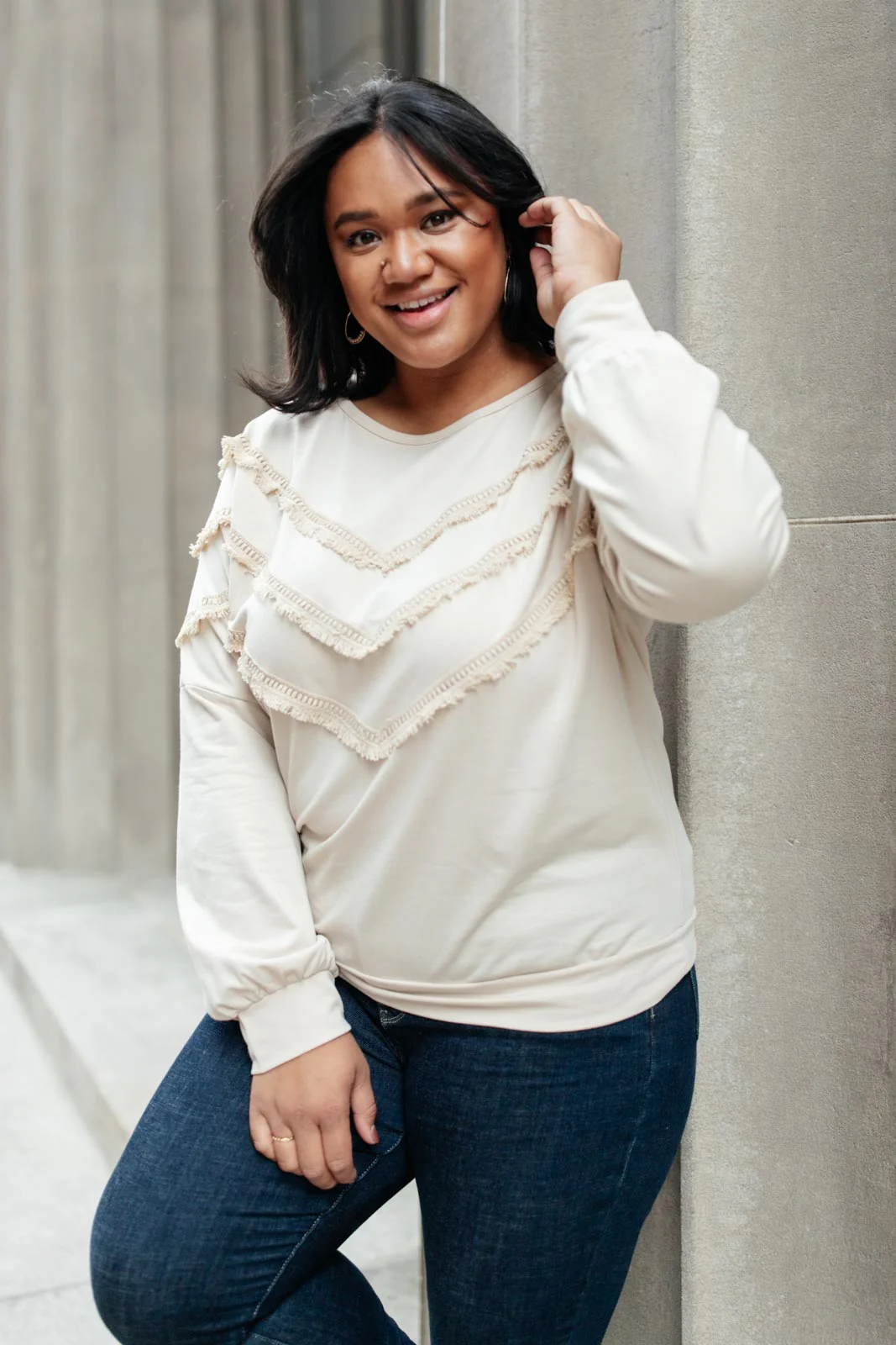 Into The Fringe Top in Beige - 10/21/2021 - Image 8