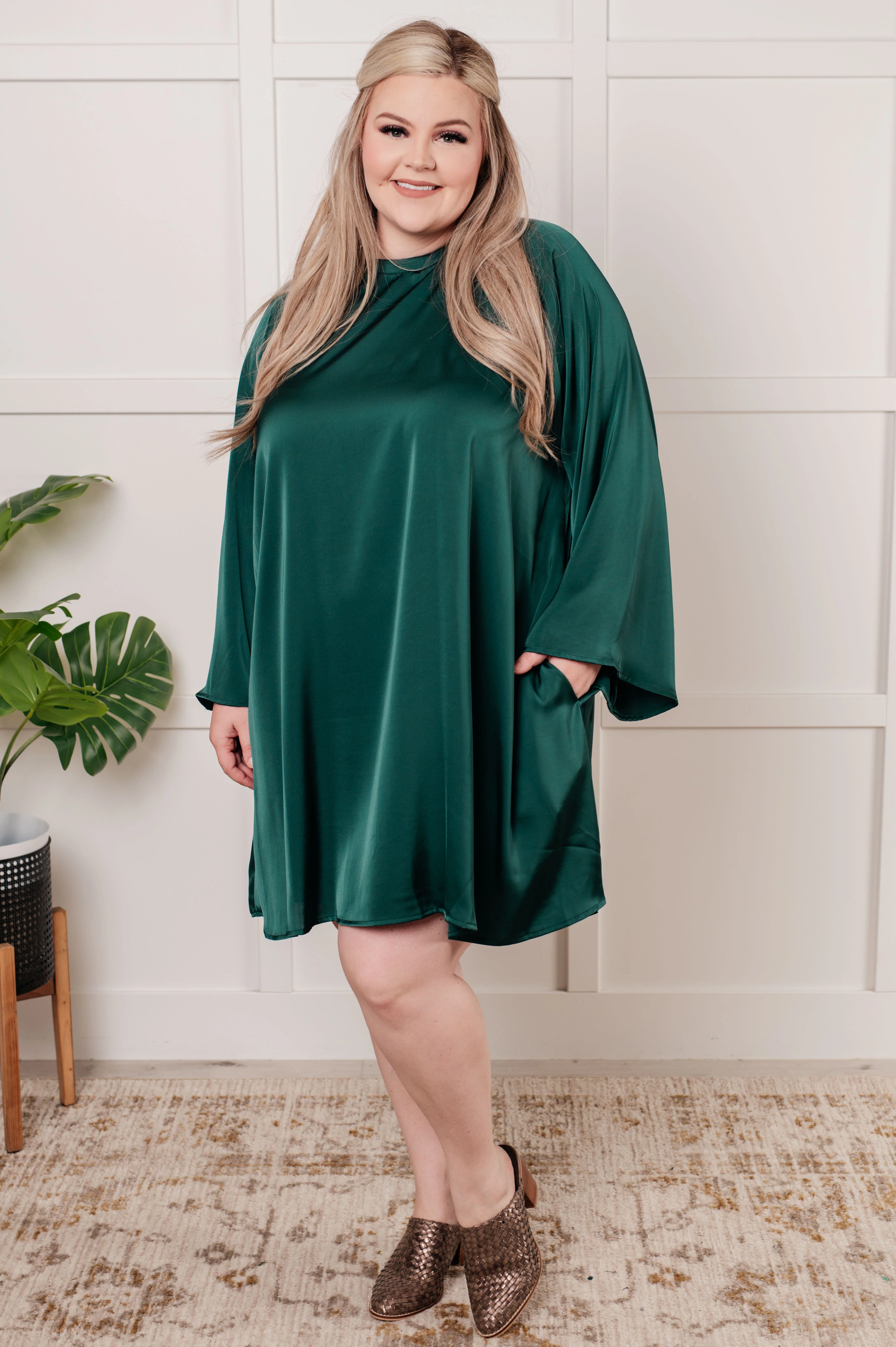 Isn't It Lovely Poly Satin Butterfly Sleeve Dress - 11/7/2024 - Image 4