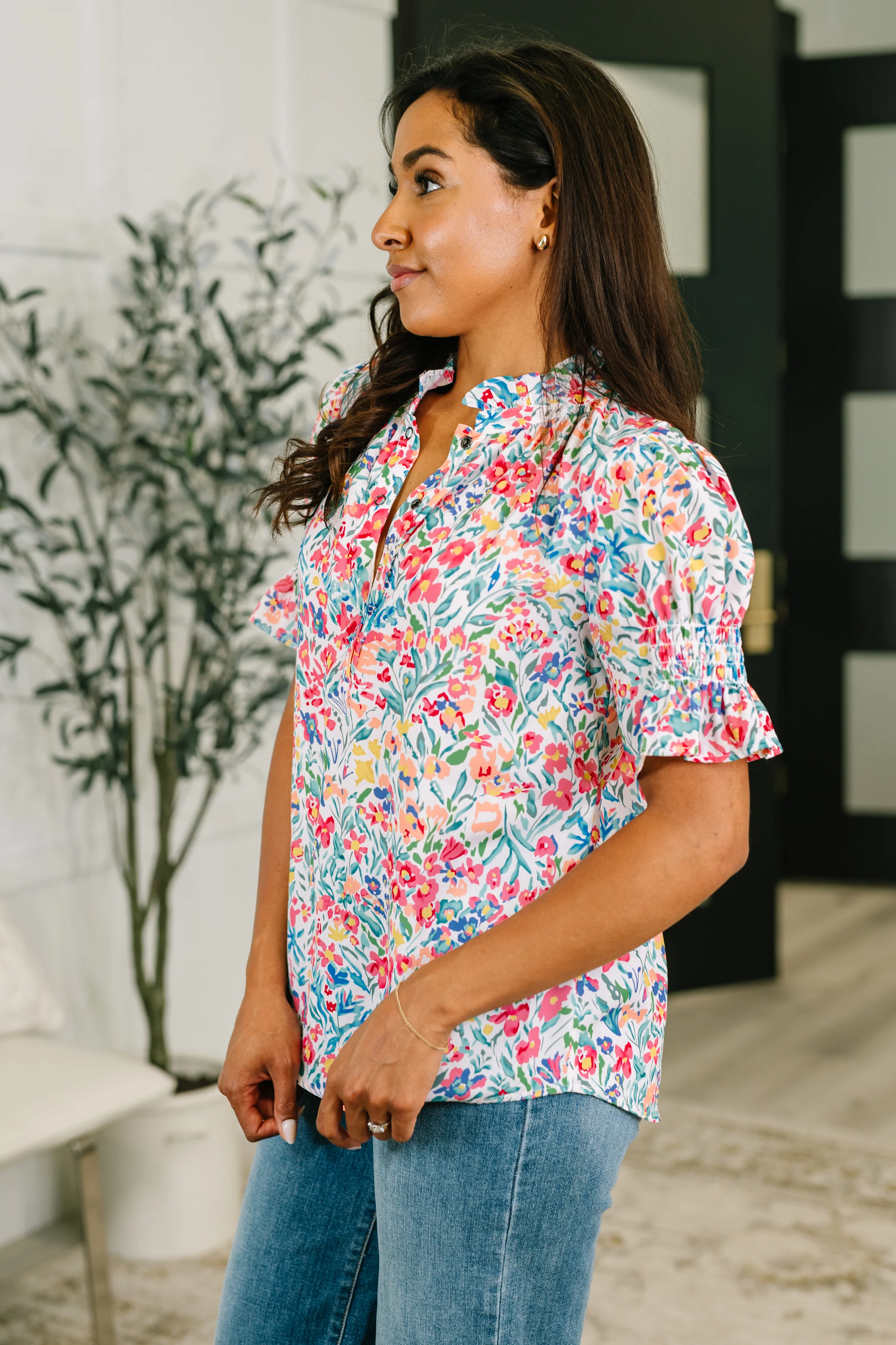 It's Been a Day Split Neck Blouse - 6/23/2026 NEW - Image 4