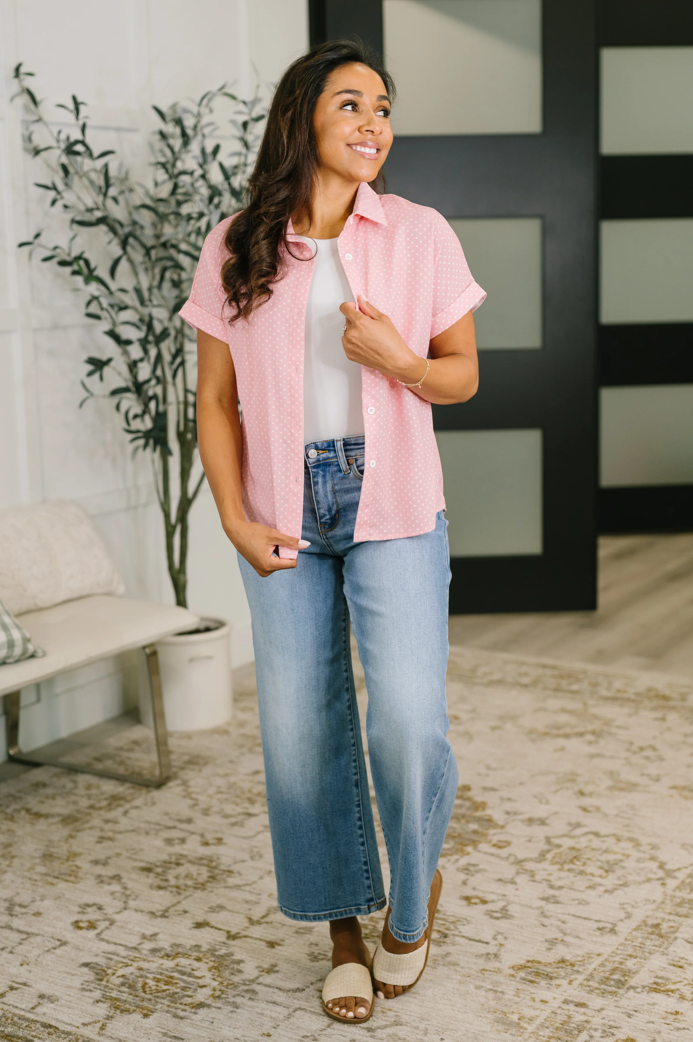 It's Just Business Collared Button Down Blouse - 7/21/2026 - Image 3