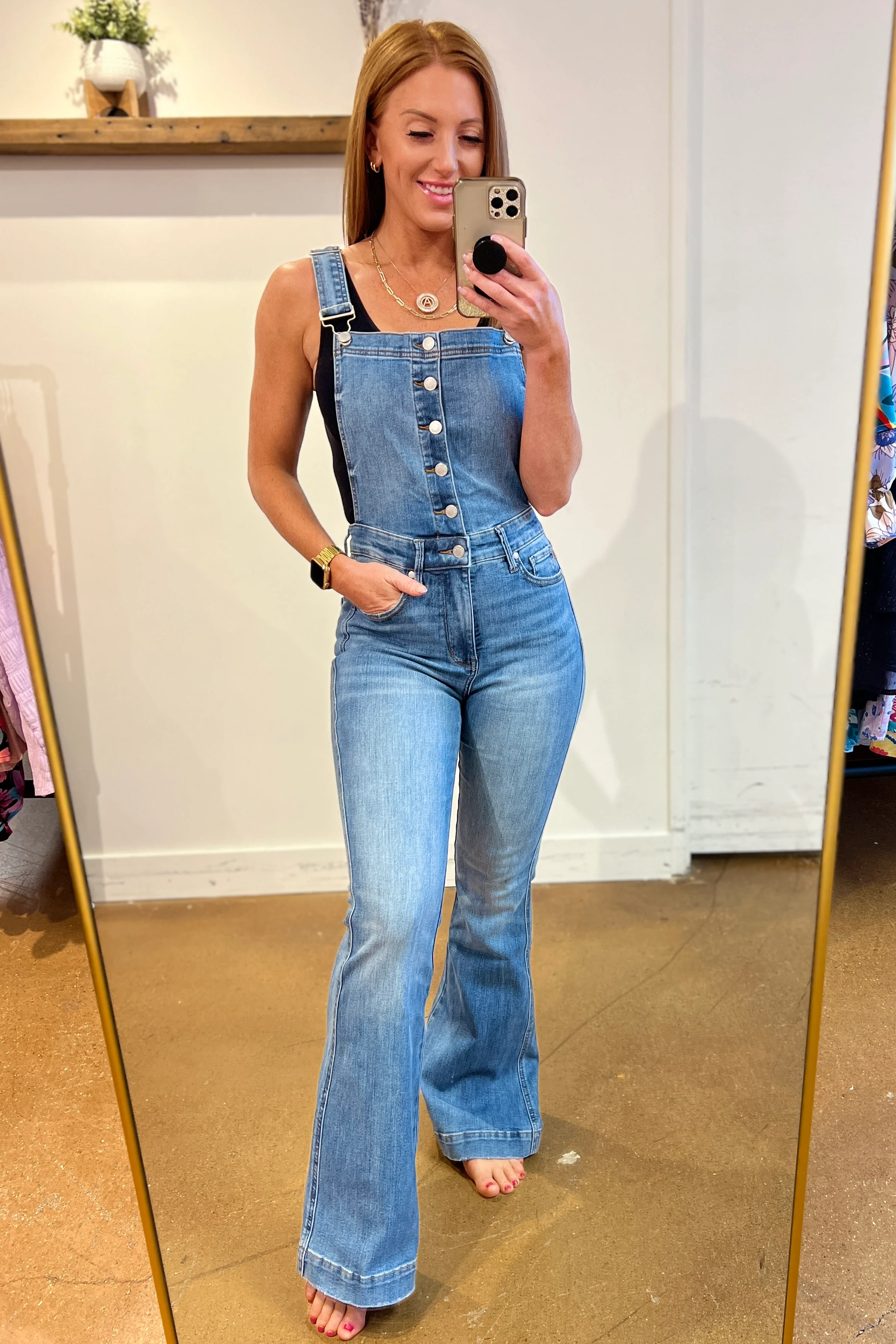 Izzy Control Top Retro Flare Overalls - 6/28/2023 - Image 17