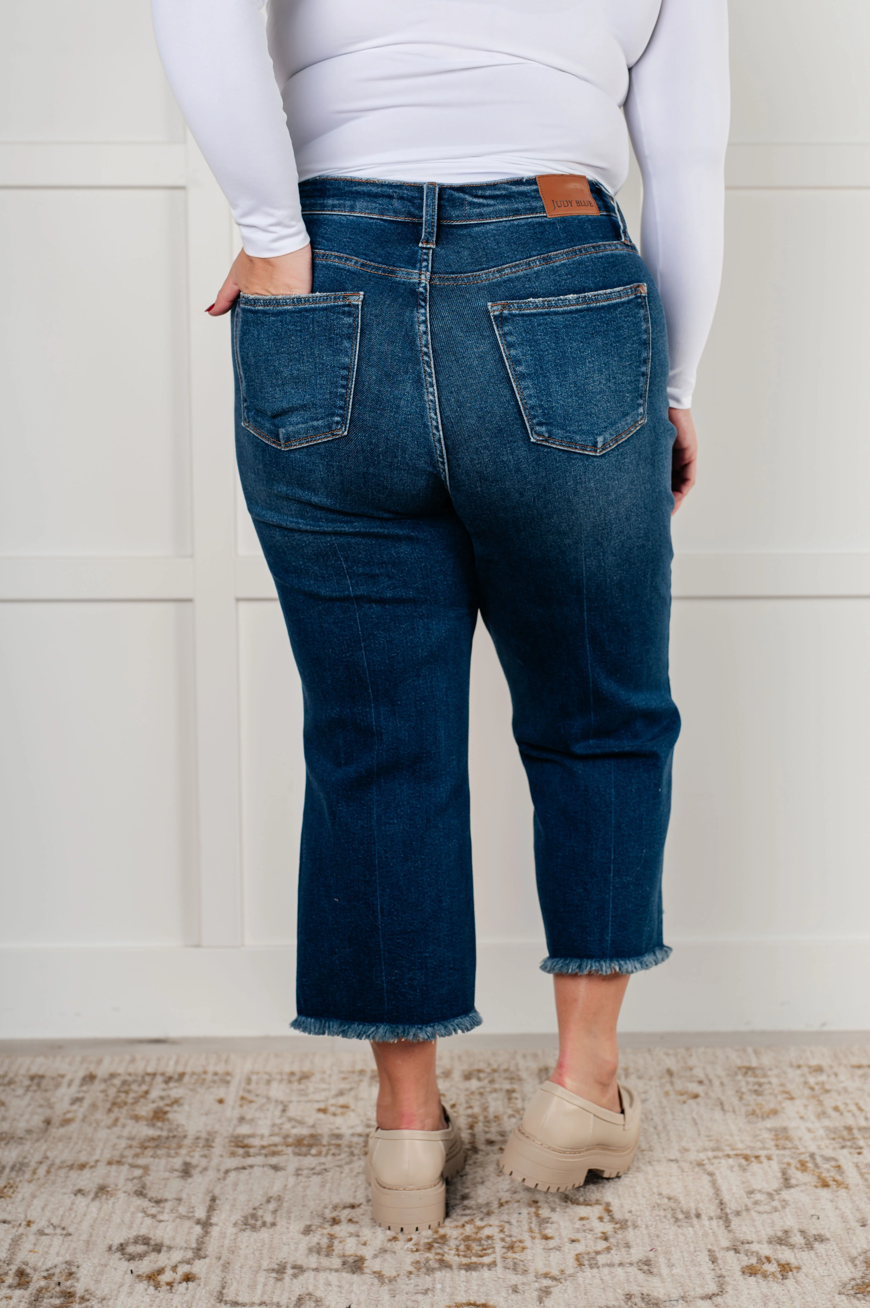 Janice High Rise Button Fly Wide Leg Crop Jeans - 12/4/2024 - Image 9