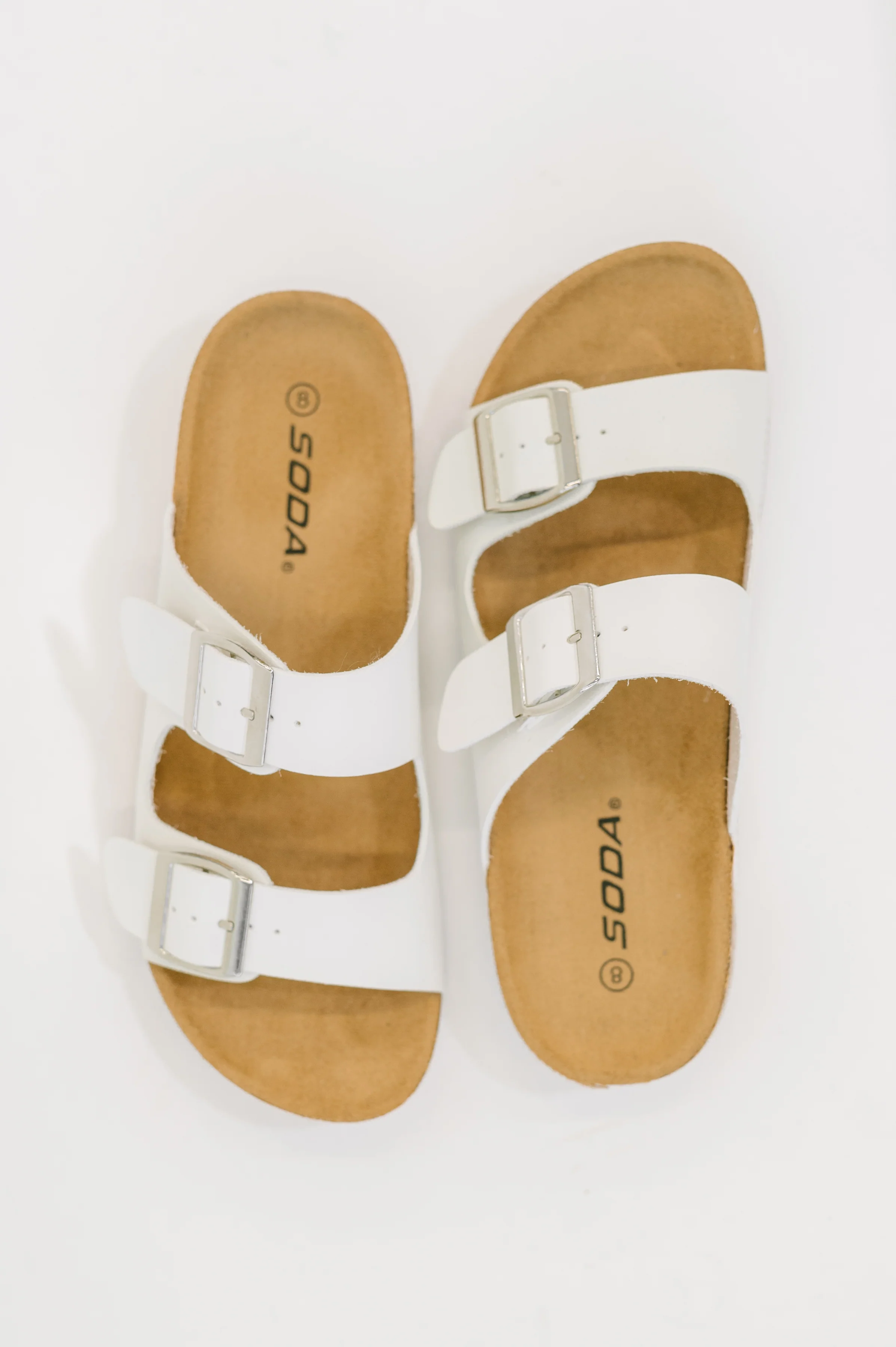 Jete Double Buckle Slides in White - 7/23/2026 - Image 3
