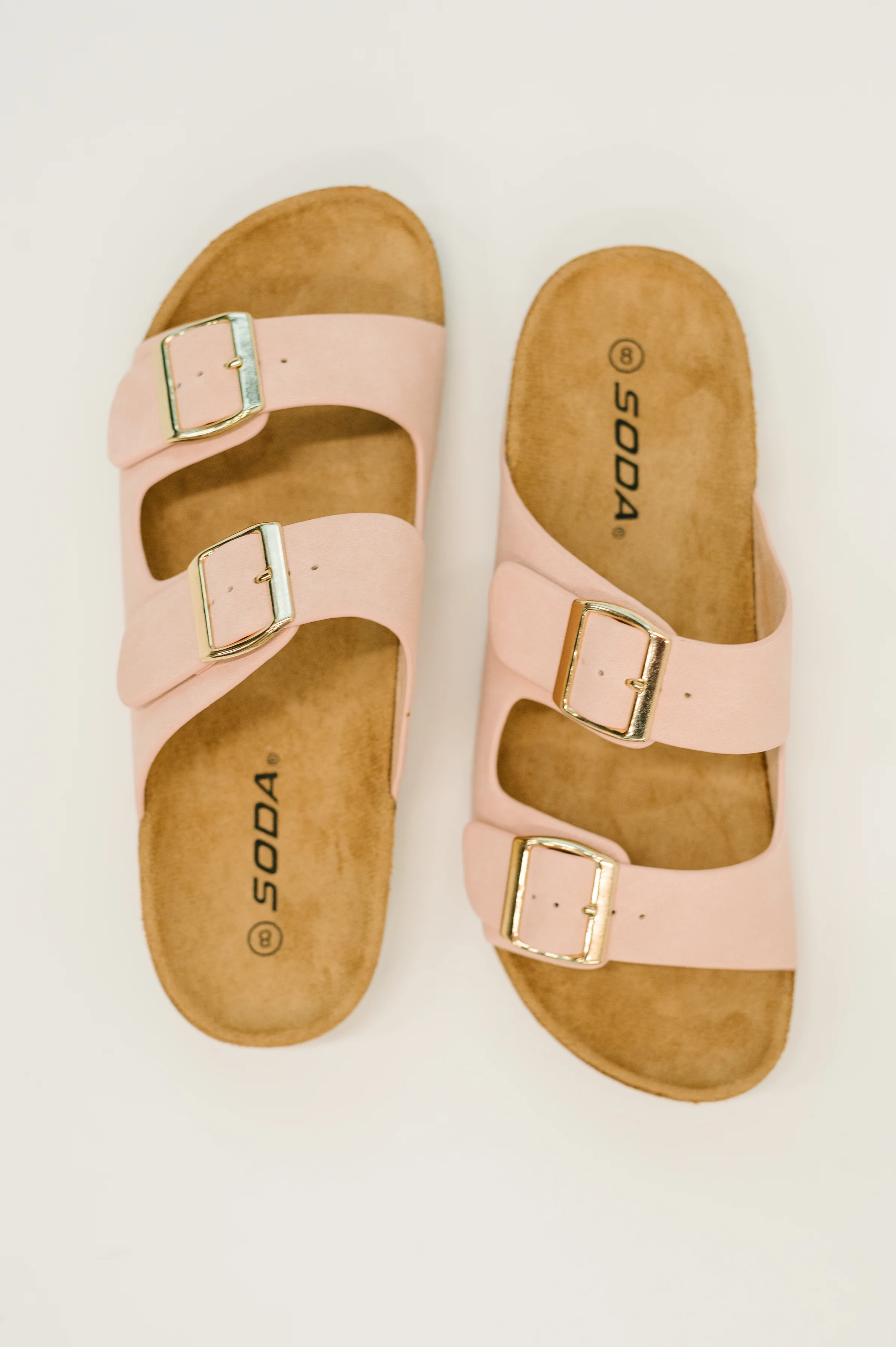 Jete Nubuck Double Buckle Slides in Blush - 1/20/2026 NEW - Image 3