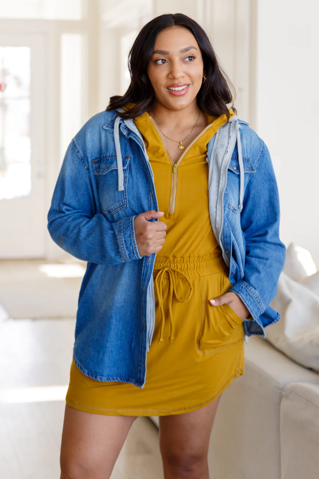 Jordan Hooded Denim Shacket - 4/21/2023 - Image 4