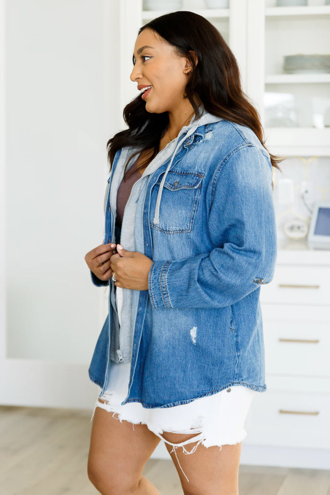 Jordan Hooded Denim Shacket - 4/21/2023 - Image 9