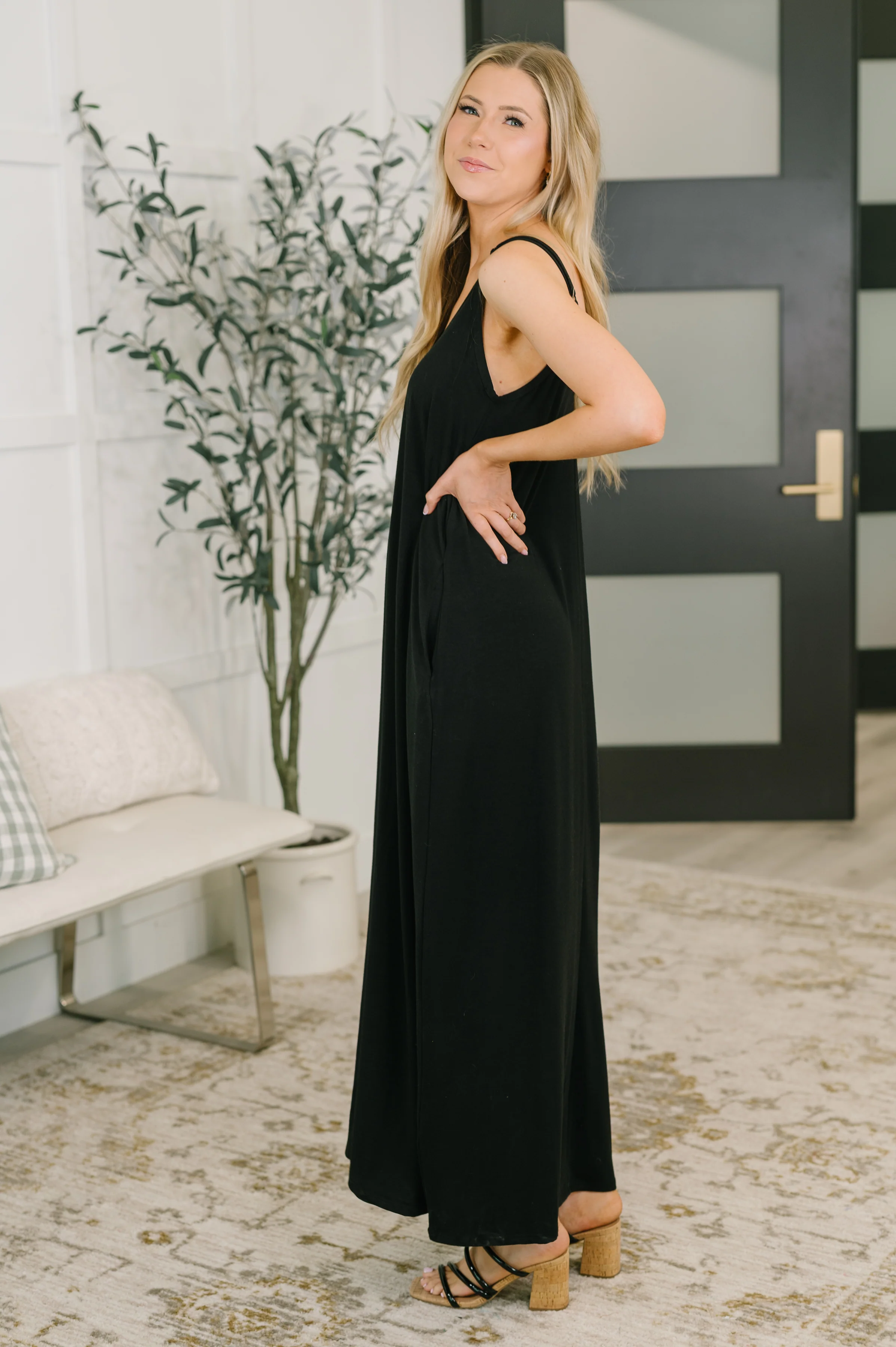 Just Getting Started Spaghetti Strap Maxi Dress in Black - 6/19/2026 NEW - Image 3