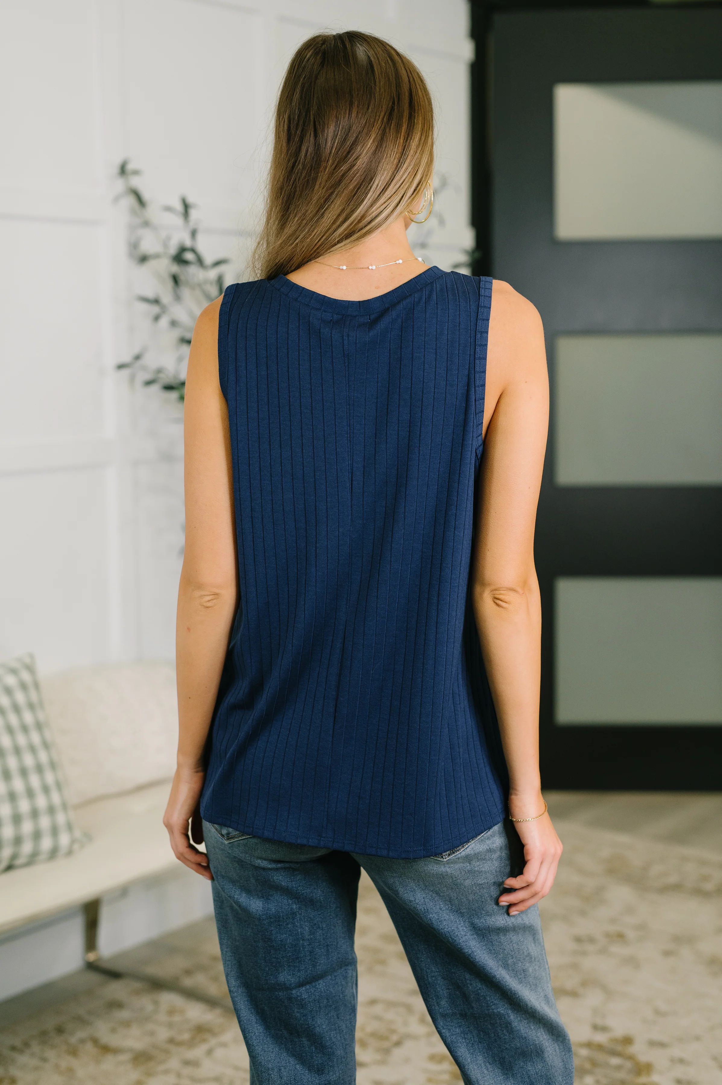 Just Give In Ribbed Knit Tank in Navy - 5/15/2026 NEW - Image 5