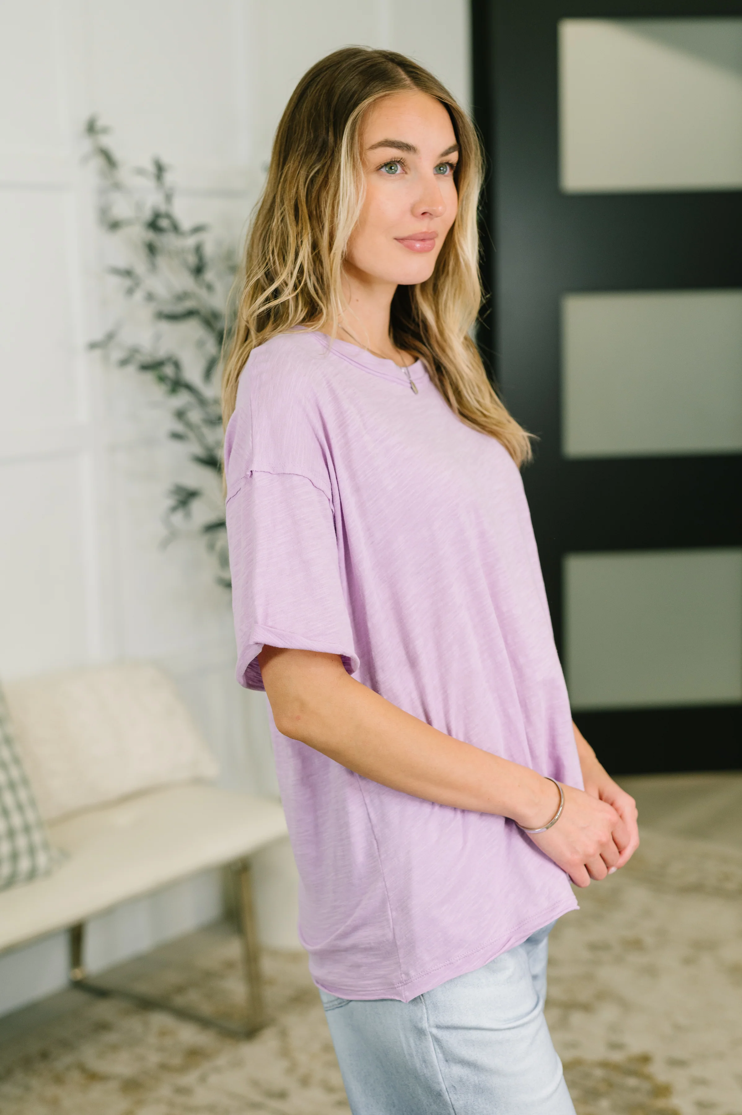 Just Like That Relaxed Heather Tee in Lilac - 5/19/2026 NEW - Image 4