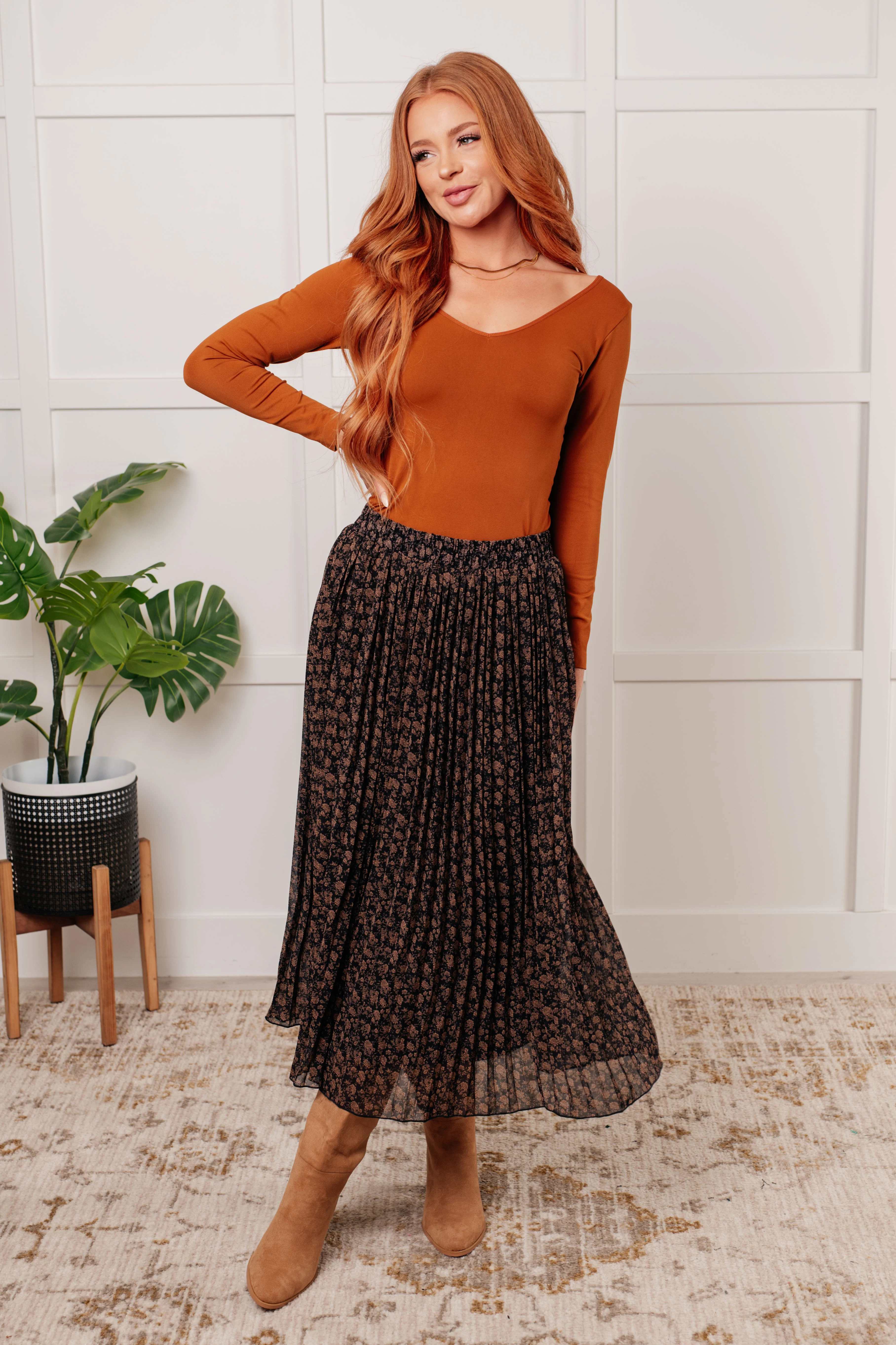 Just What You Wanted Floral Print Pleated Skirt - 11/5/2024 - Image 3