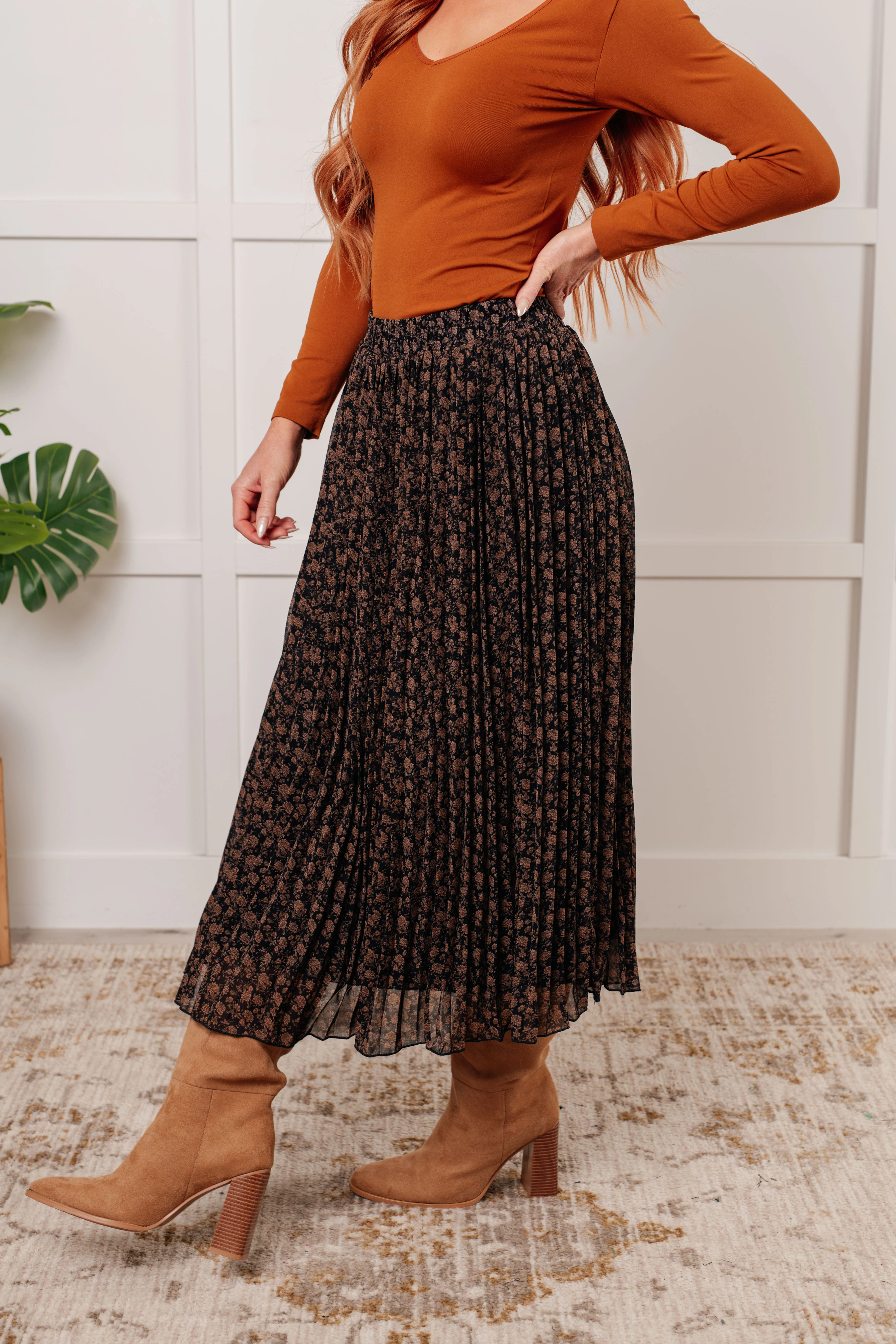 Just What You Wanted Floral Print Pleated Skirt - 11/5/2024 - Image 6