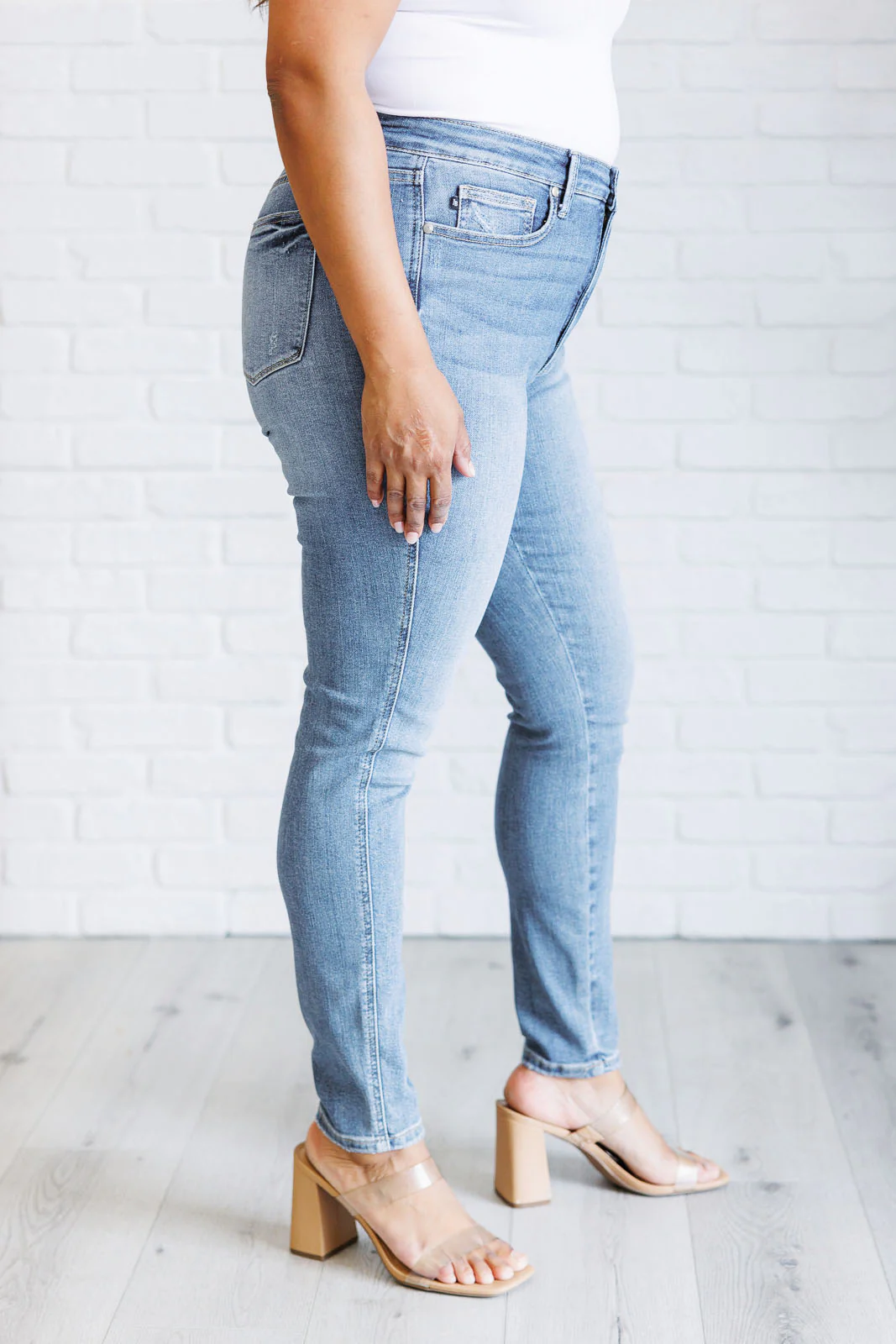 Justine High Rise Control Top Contrast Wash Skinny Jeans - 11/20/2024 - Image 6