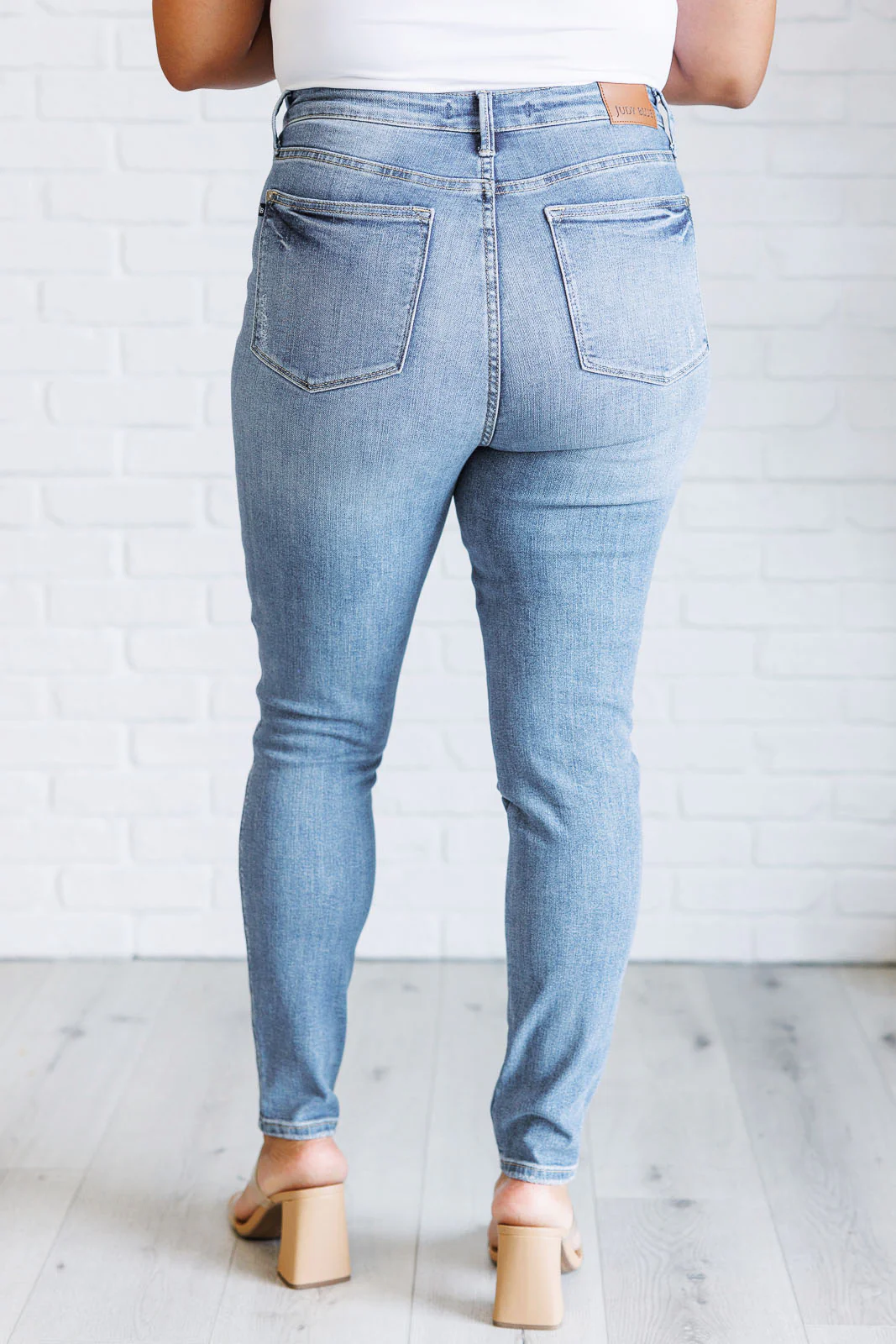 Justine High Rise Control Top Contrast Wash Skinny Jeans - 11/20/2024 - Image 8