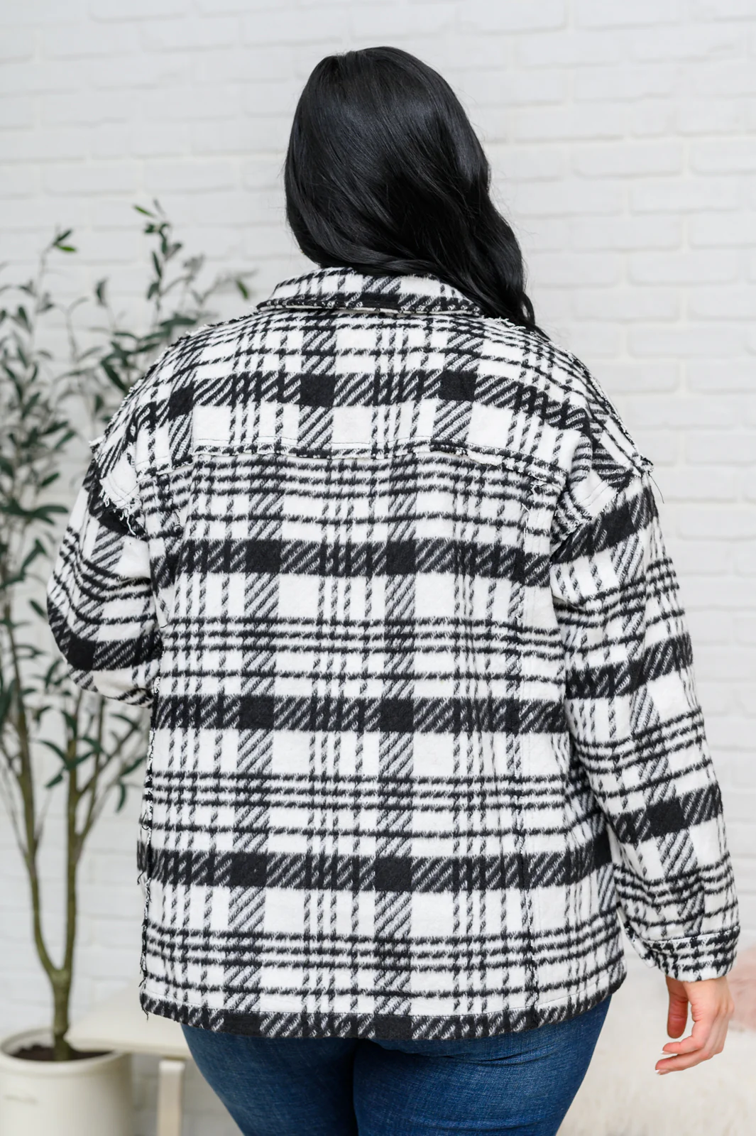 Kate Plaid Jacket in Black & White - 1/10/23 - Image 16