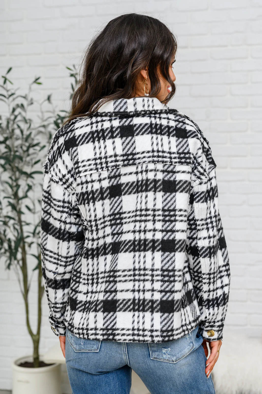 Kate Plaid Jacket in Black & White - 1/10/23 - Image 19
