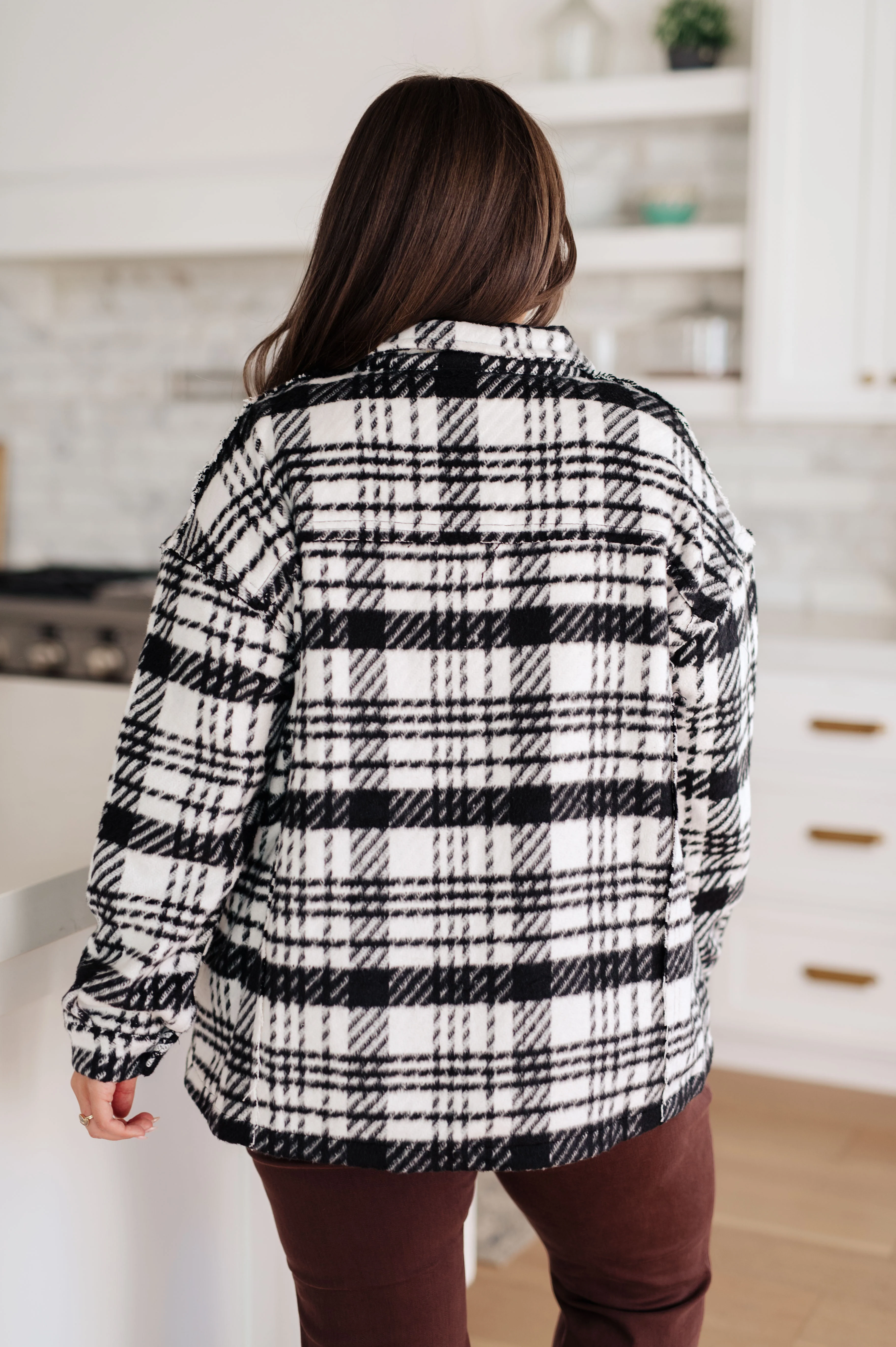 Kate Plaid Jacket in Black & White - 1/10/23 - Image 7