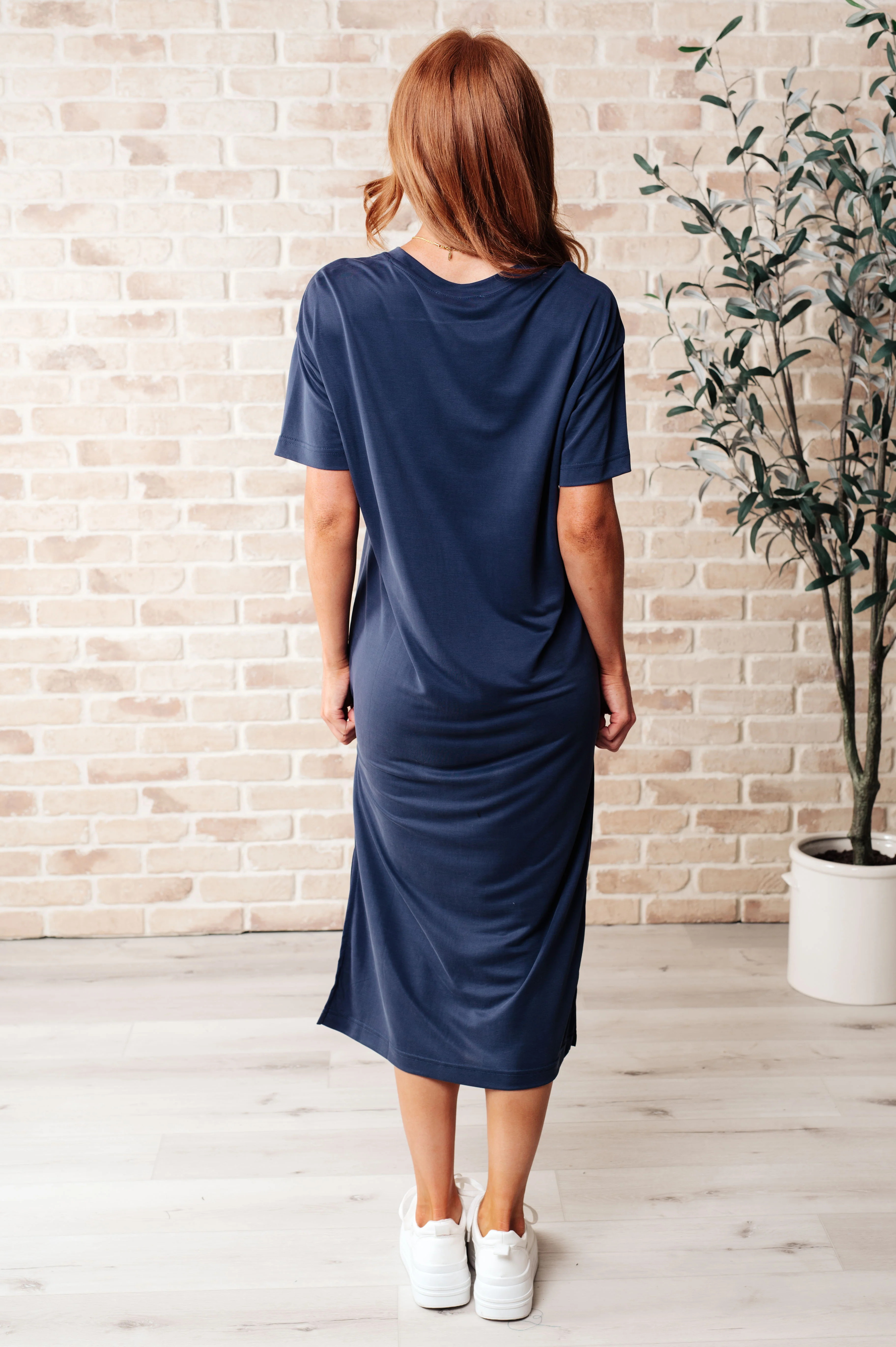 Keeping It Chill Drop Shoulder Maxi Dress in Dark Night - 7/2/2024 - Image 6