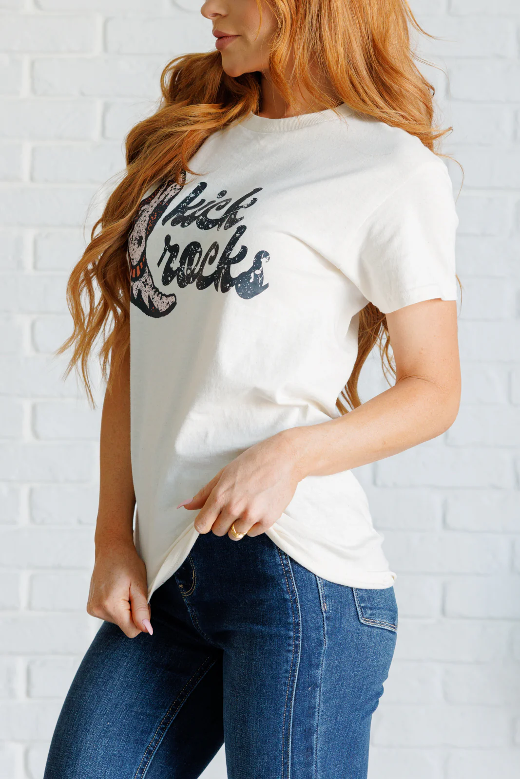 Kick Rocks Cowboy Boot Graphic Tee - Image 3