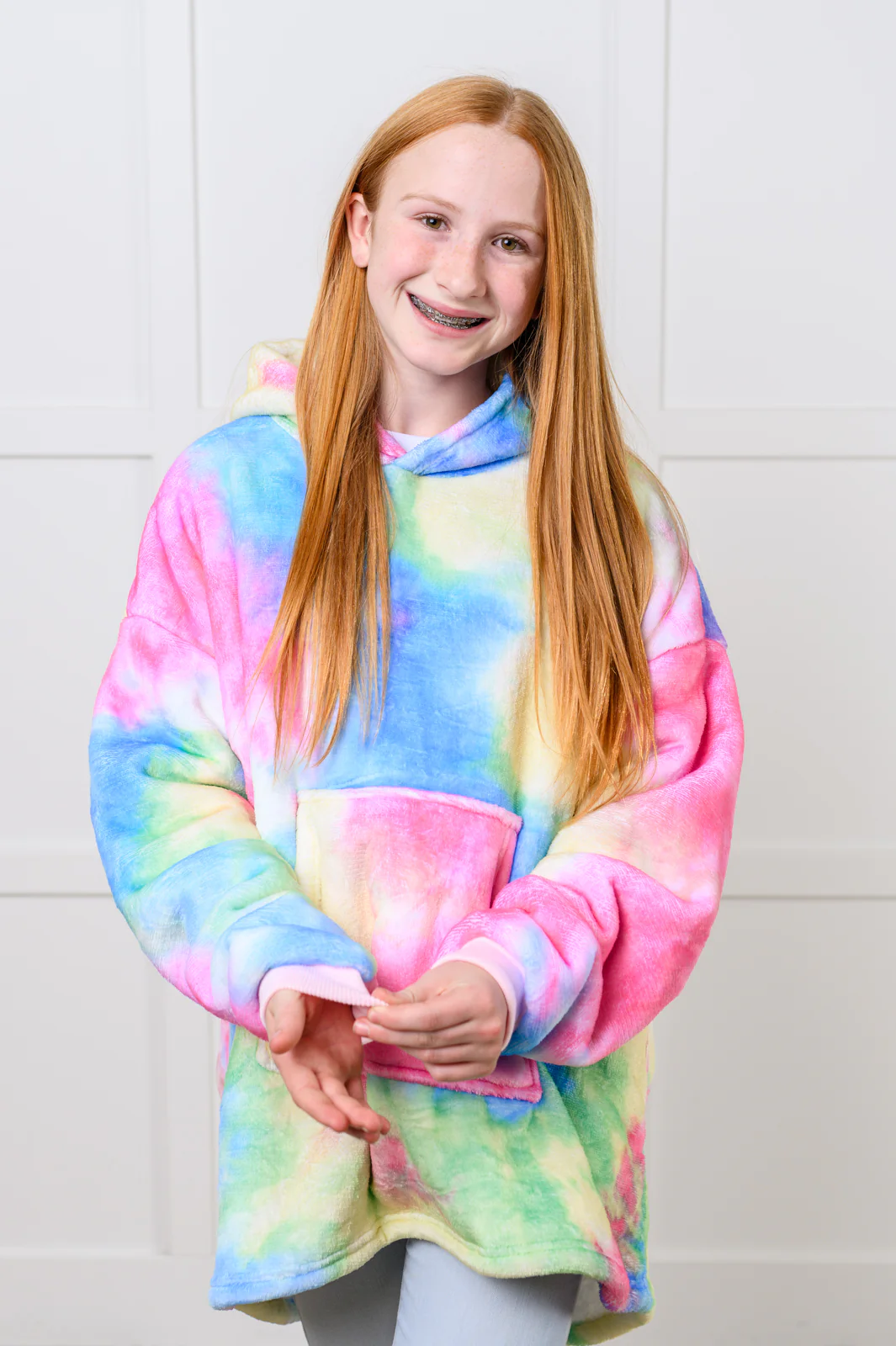 Kids Oversized Hoodie Blanket in Rainbow - 12/6/2024 - Image 3