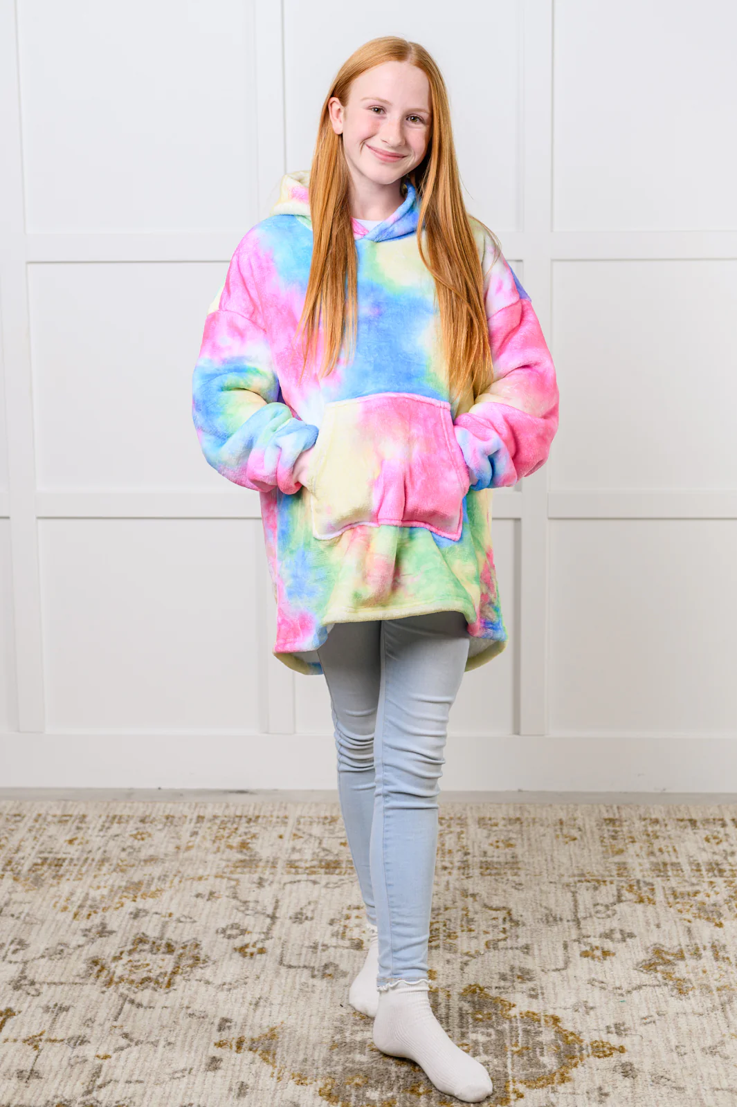 Kids Oversized Hoodie Blanket in Rainbow - 12/6/2024 - Image 6