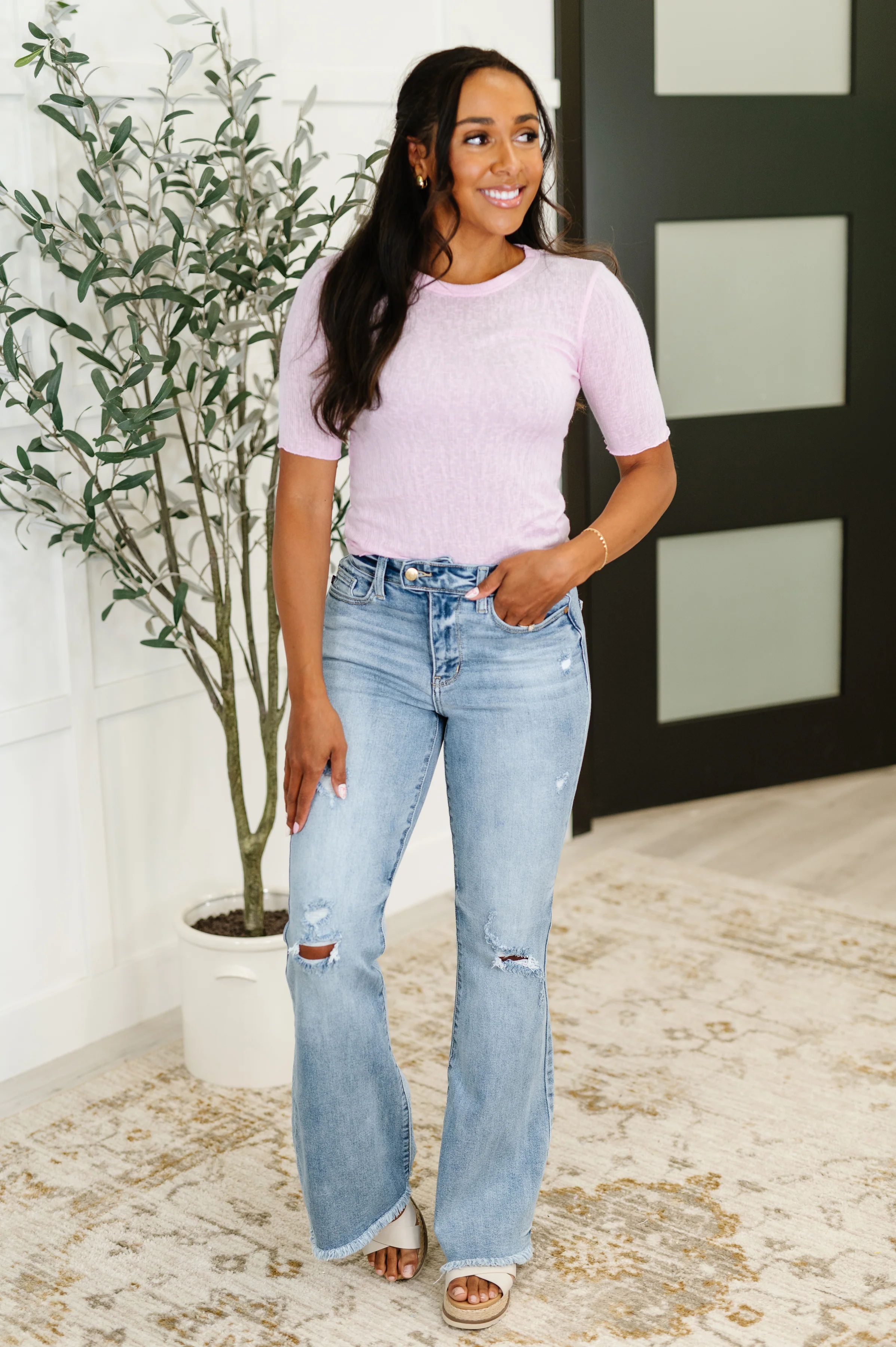Knit Pick Basic Tee in Pink - 6/13/2025 - Image 3