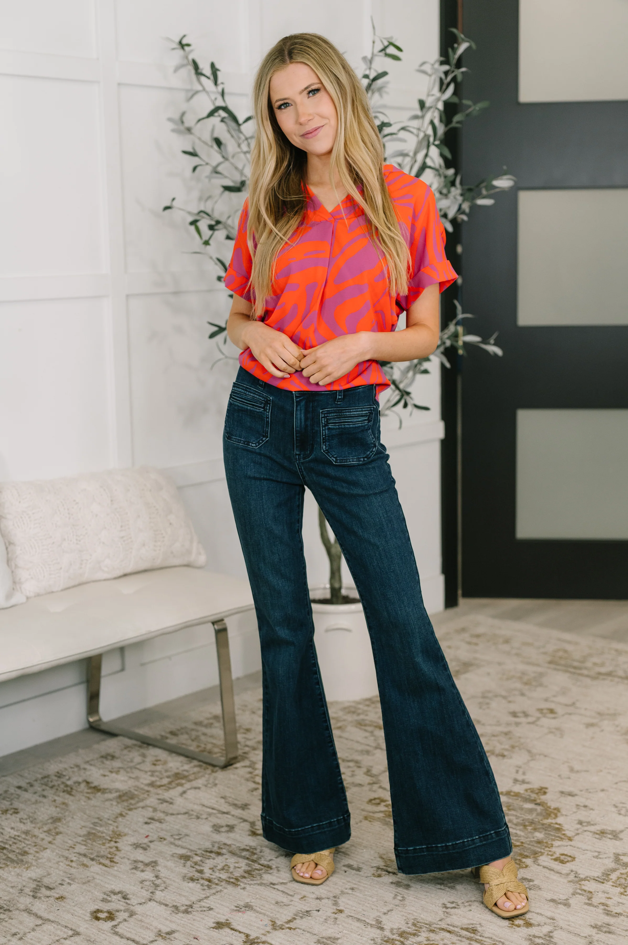 Know Me At All Abstract Split Neck Blouse - 3/31/2026 NEW - Image 3