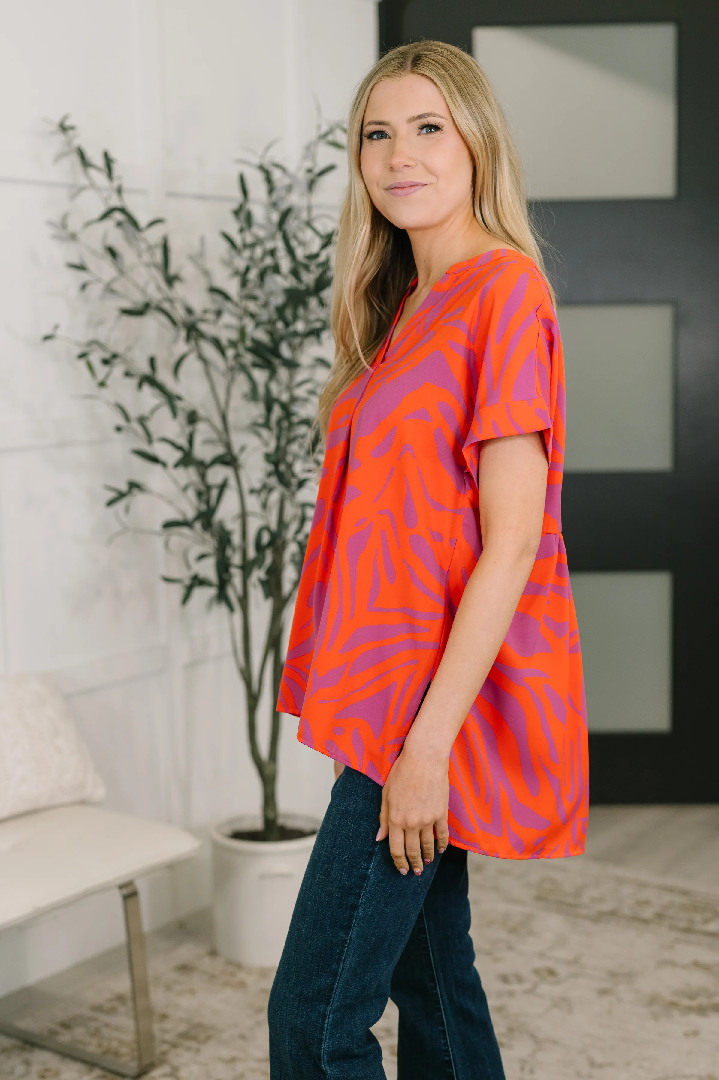 Know Me At All Abstract Split Neck Blouse - 3/31/2026 NEW - Image 4