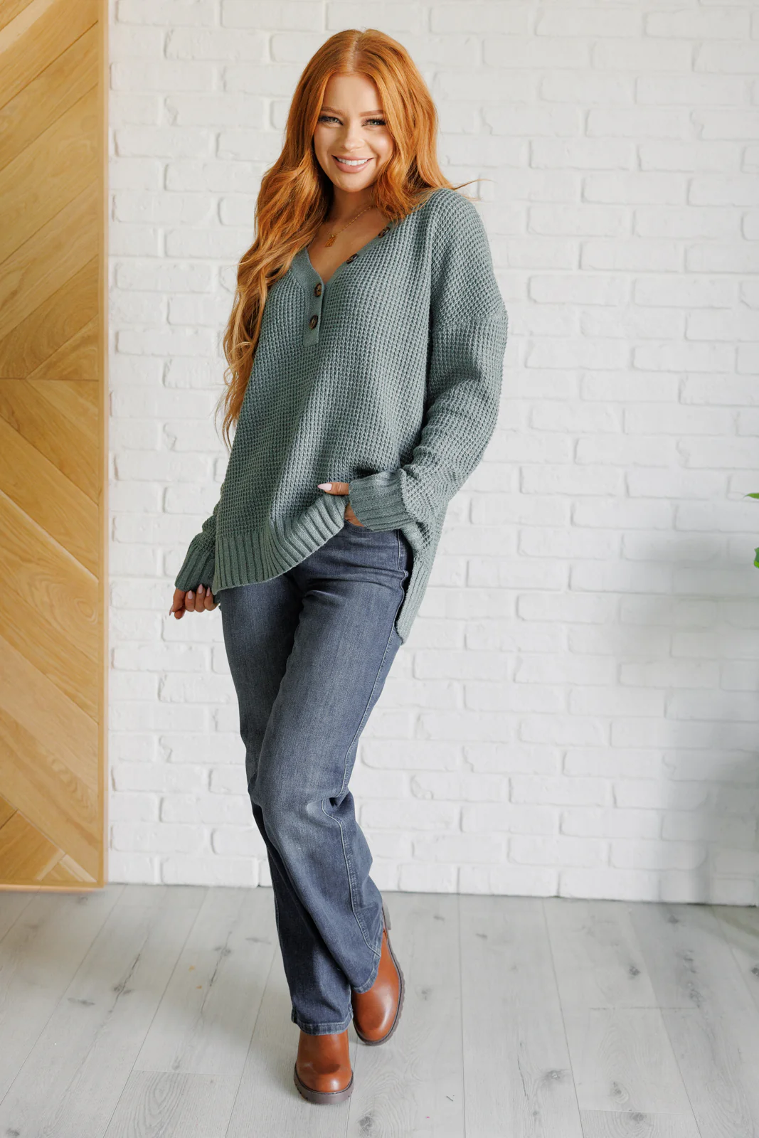 Lakeside View Drop Shoulder Sweater in Sage - 9/26/2024 - Image 4