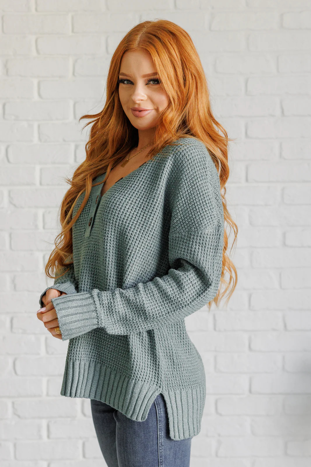 Lakeside View Drop Shoulder Sweater in Sage - 9/26/2024 - Image 6