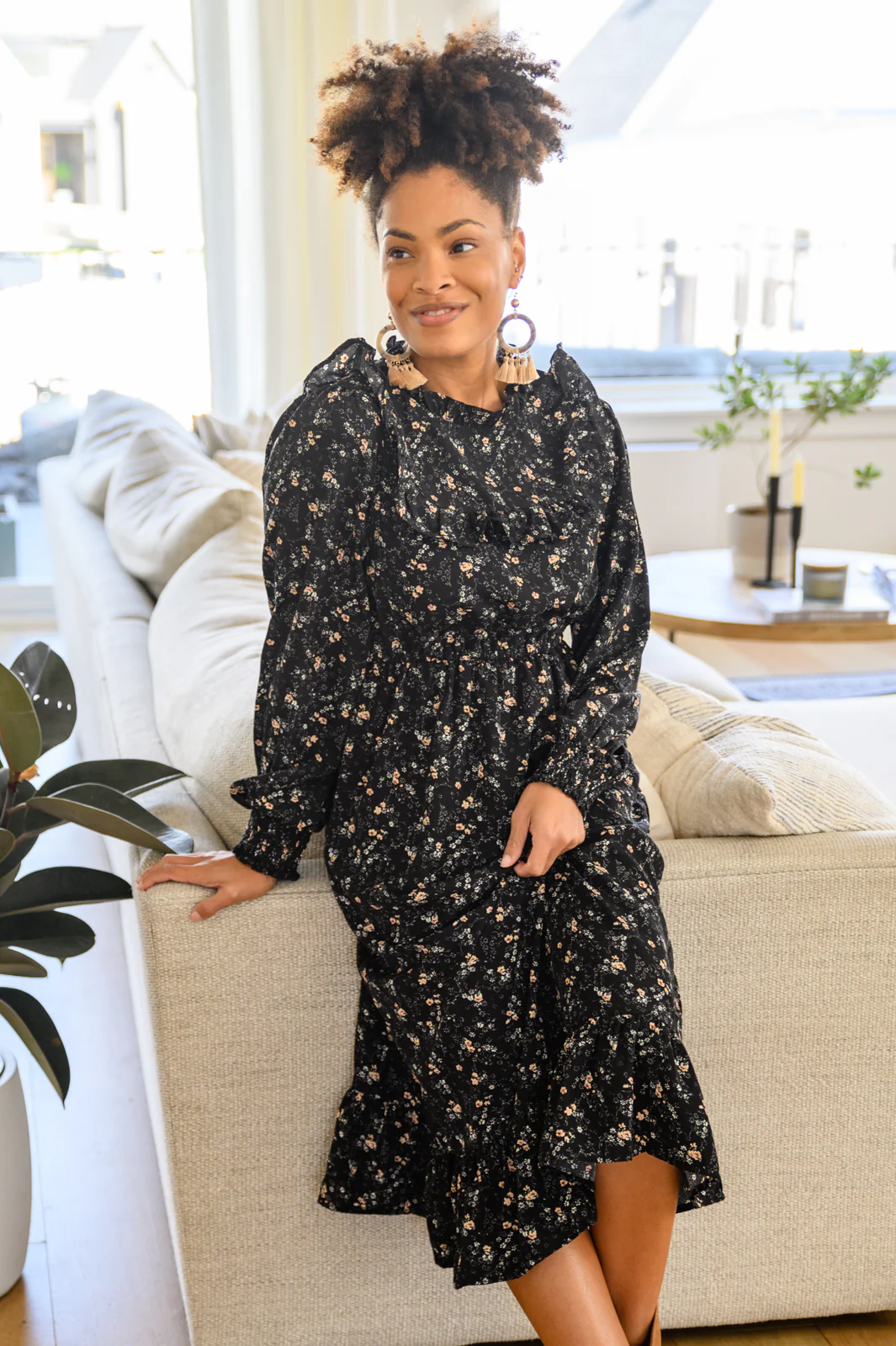 Larissa Long Sleeve Ruffle Hem Dress - 10/13/2022 - Image 12