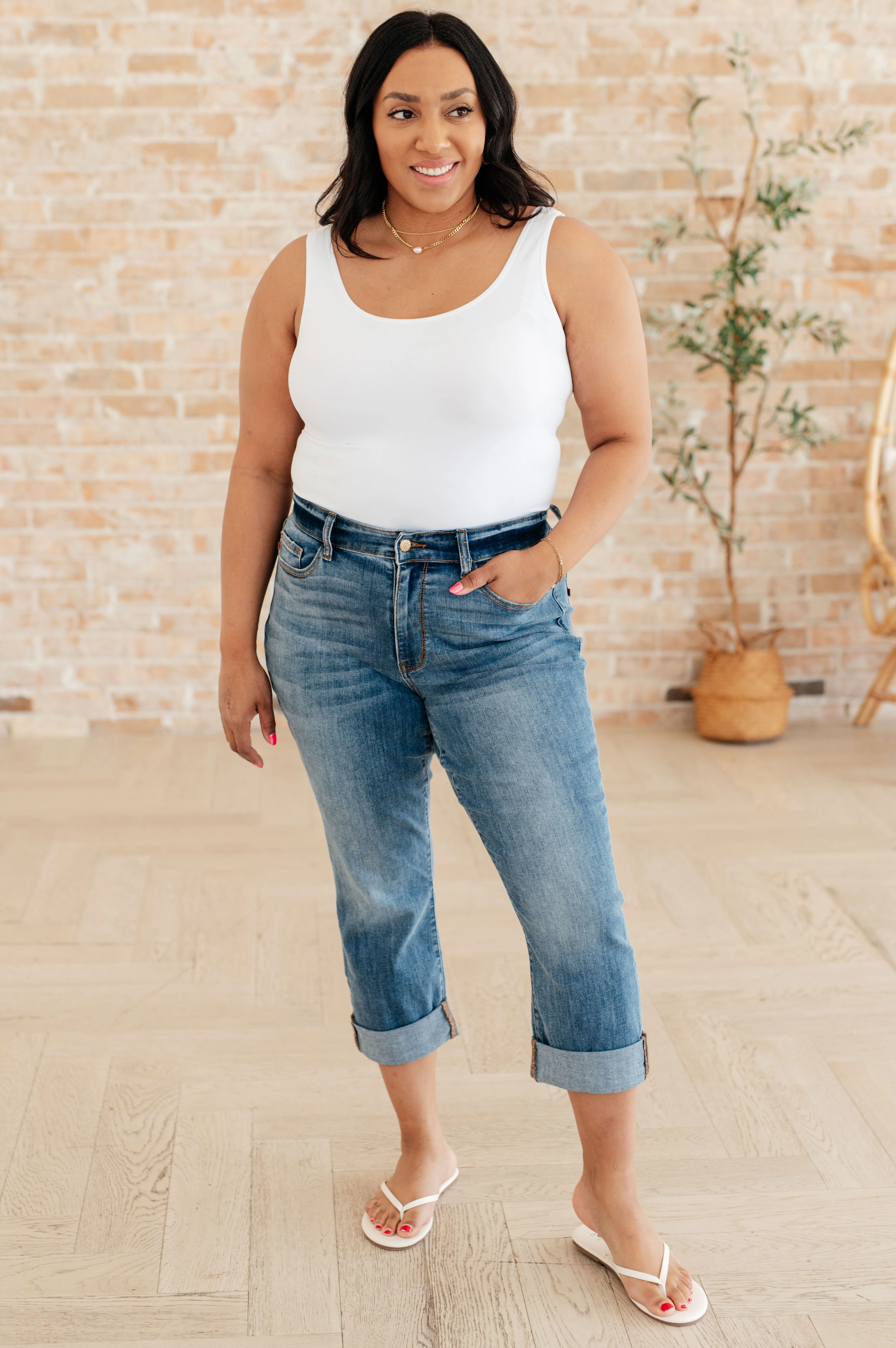 Laura Mid Rise Cuffed Skinny Capri Jeans - 3/13/2024 - Image 3