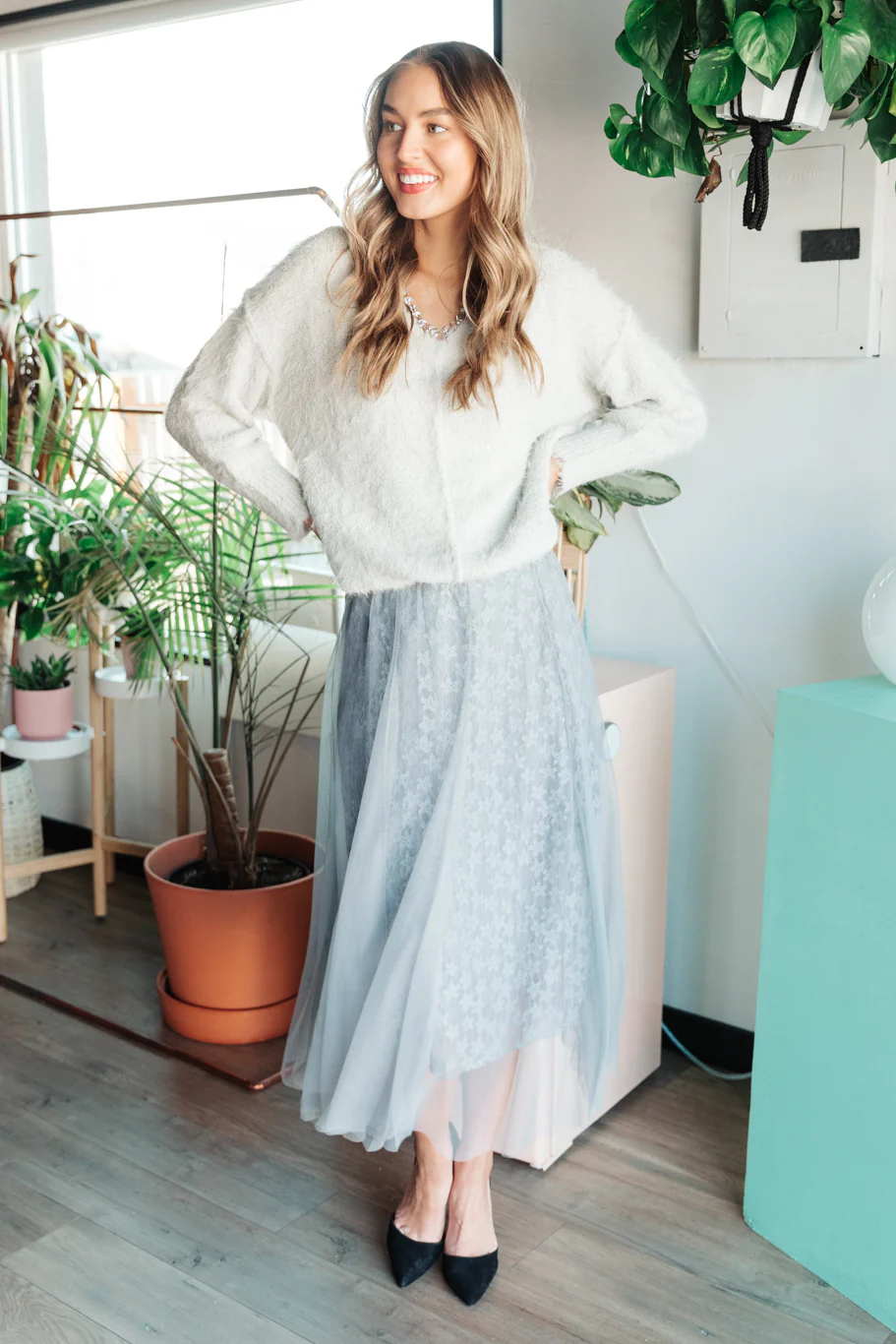 Layered In Lace Skirt In Gray - 1/25/2022 - Image 3