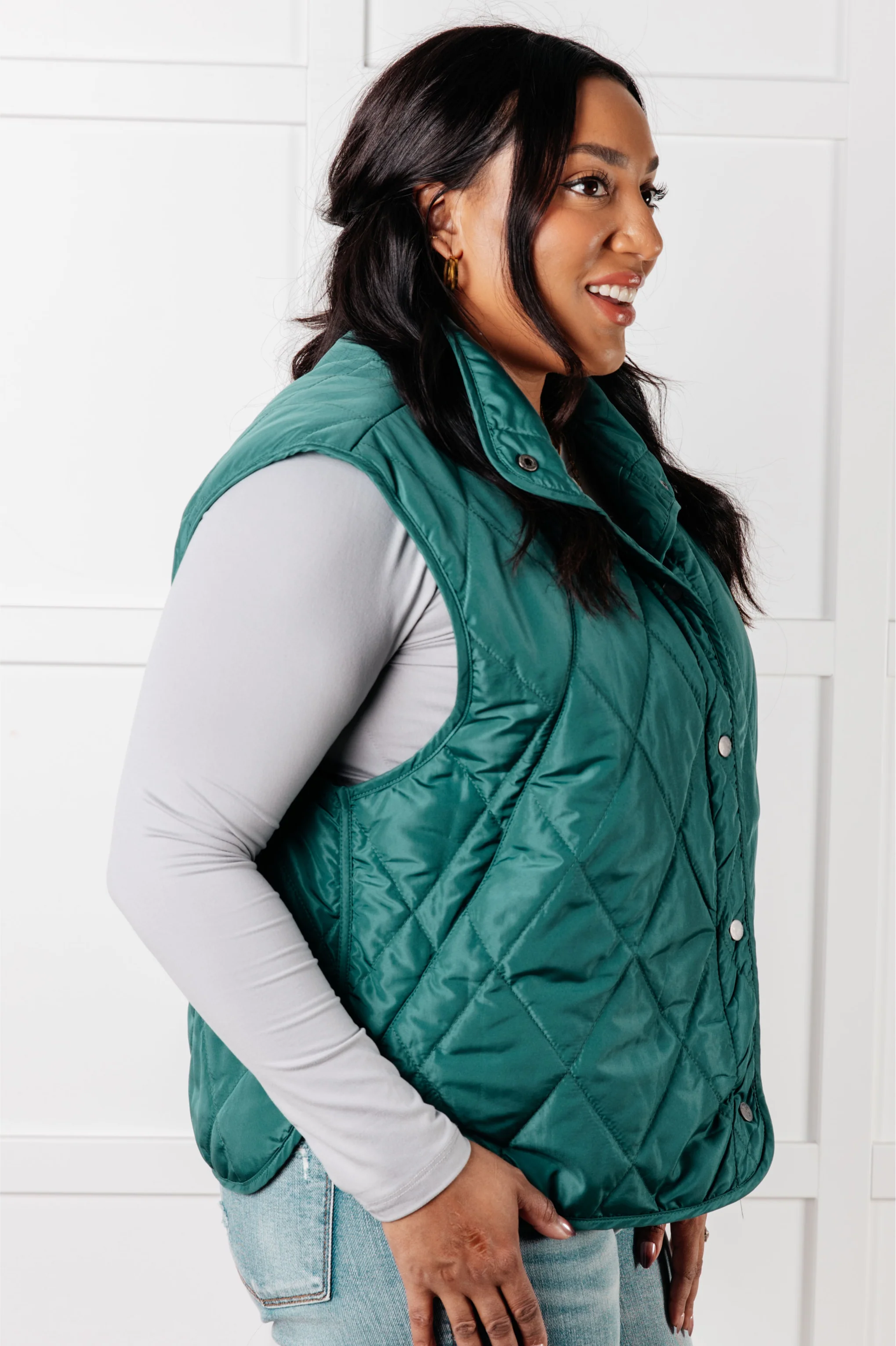 Layering Queen Quilted Puffer Vest in Hunter Green - 11/13/2025 - Image 11