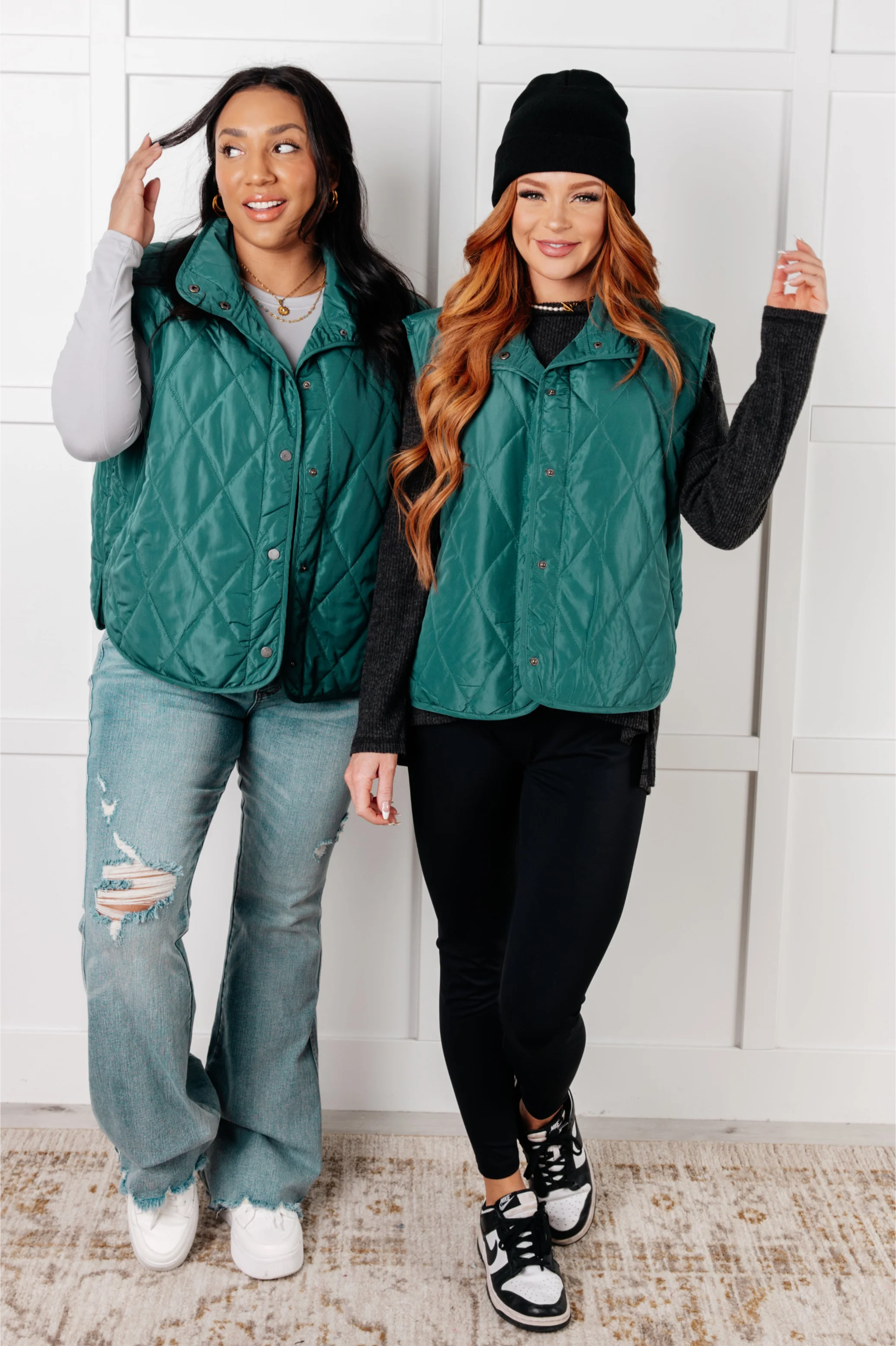 Layering Queen Quilted Puffer Vest in Hunter Green - 11/13/2025 - Image 13
