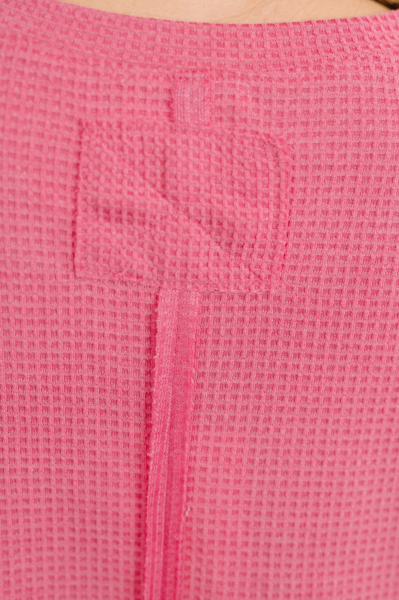 Leave It to Me Waffle Knit Relaxed Tee in Pink - 6/30/2026 NEW - Image 6