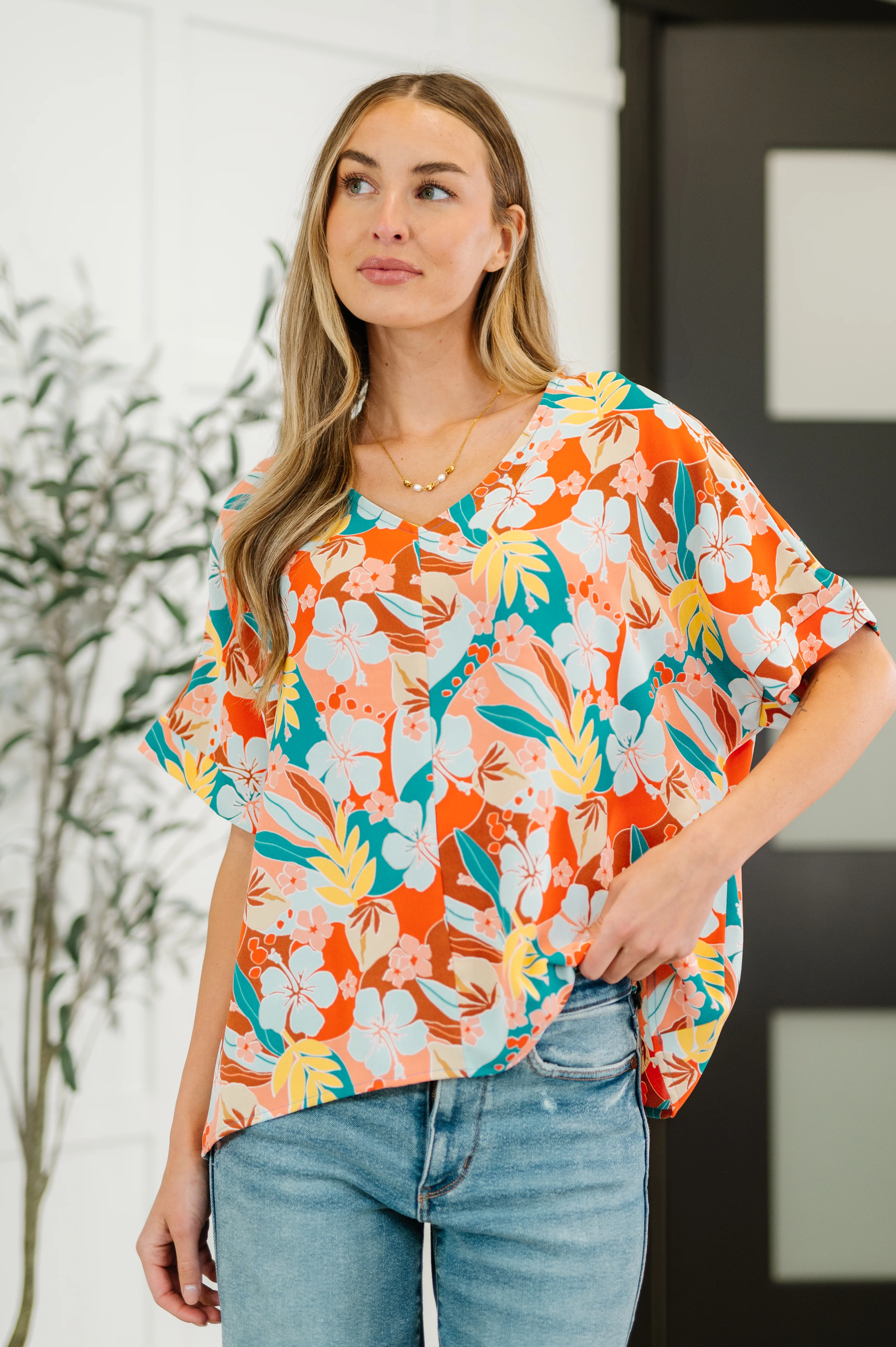 Lei Me Down V-Neck Top - 5/28/2026