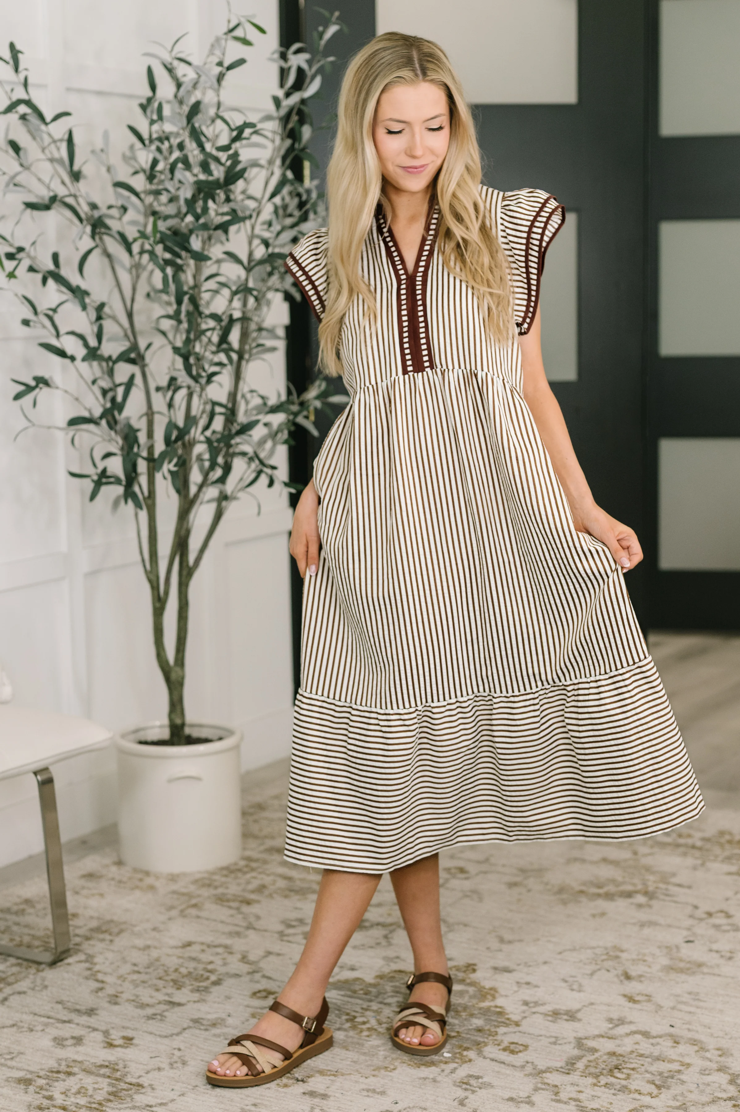 Let Me Love You Cap Sleeve Tiered Dress - 4/7/2026 NEW - Image 3