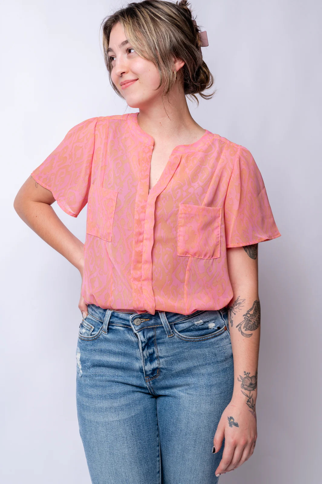 Let Me See You Do It Shawl Neckline Blouse- 6/25/2024 - Image 4